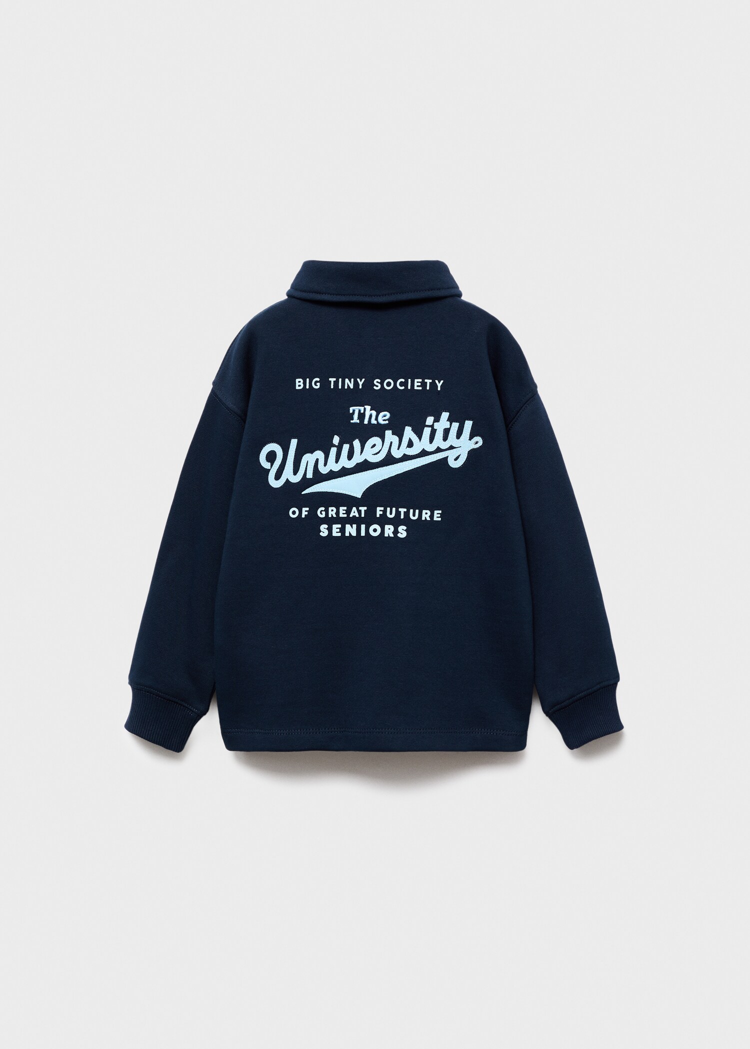 100% cotton polo-style sweatshirt - Reverse of the article