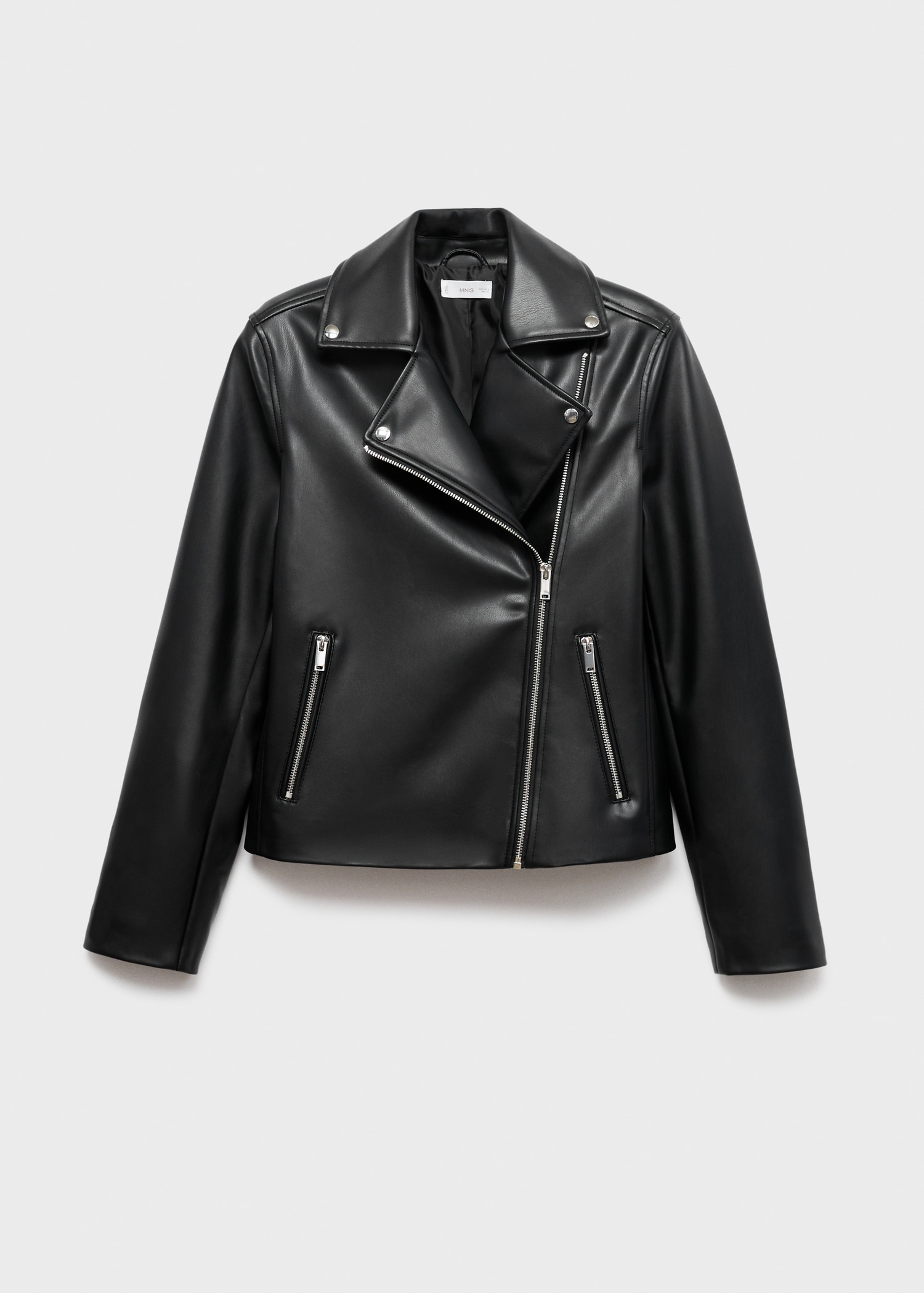 Leather-effect biker jacket Teen MANGO India - Main Image