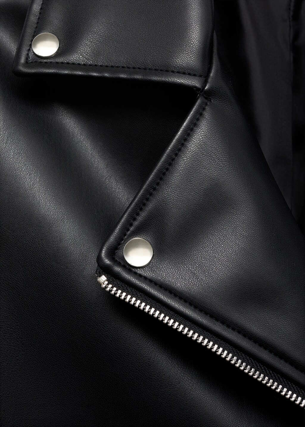 Leather-effect biker jacket
