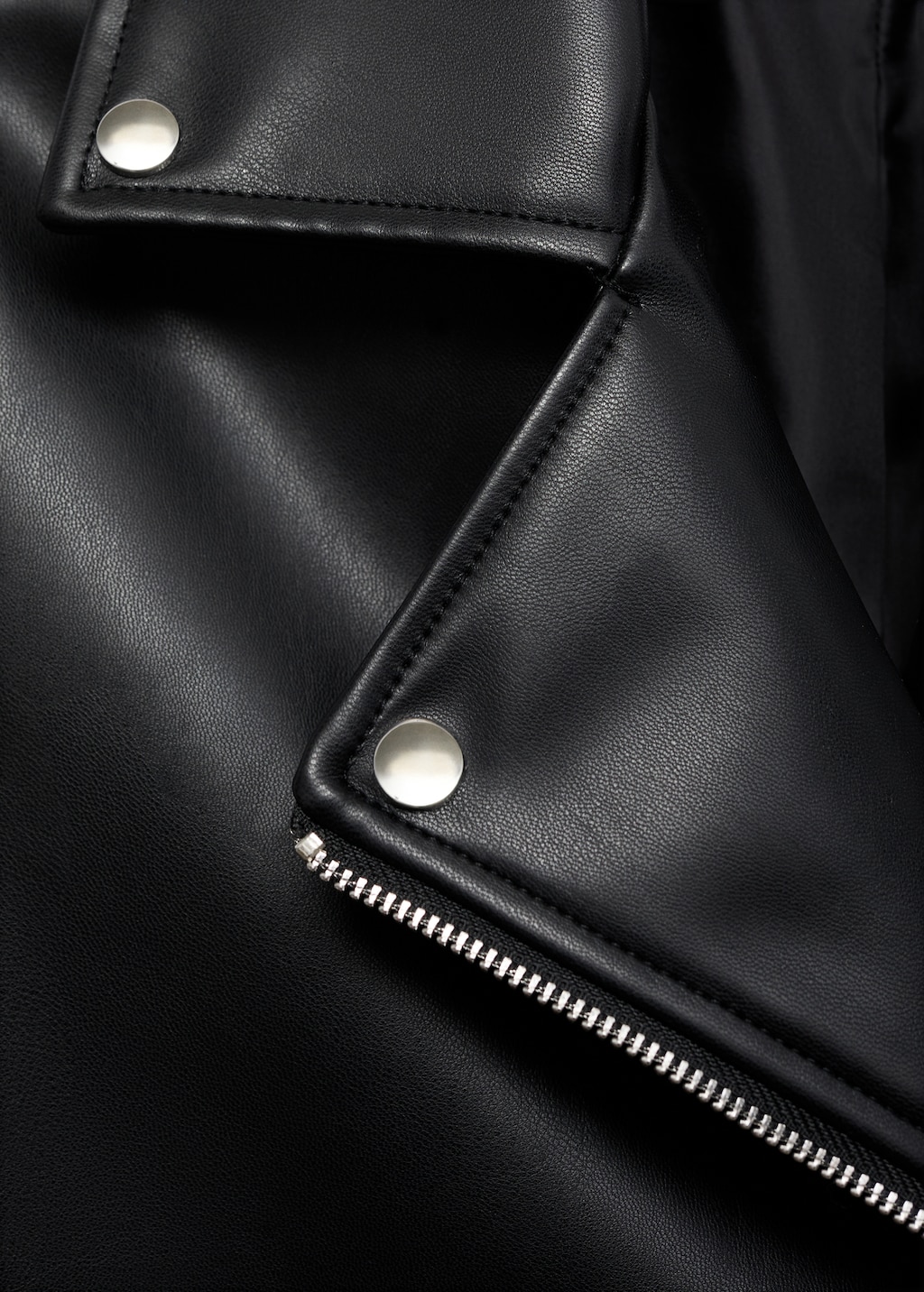 Leather-effect biker jacket