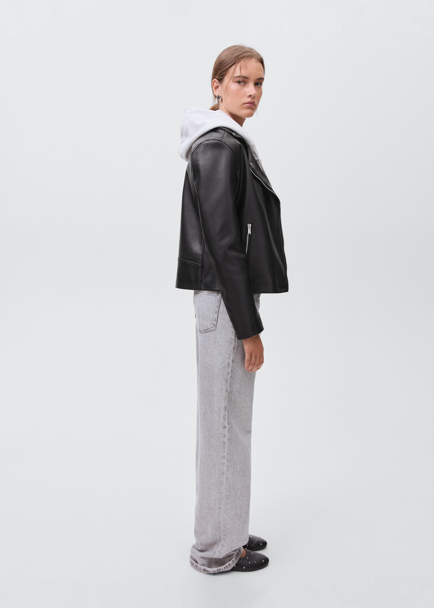 Faux leather biker jacket - Details of the article 6