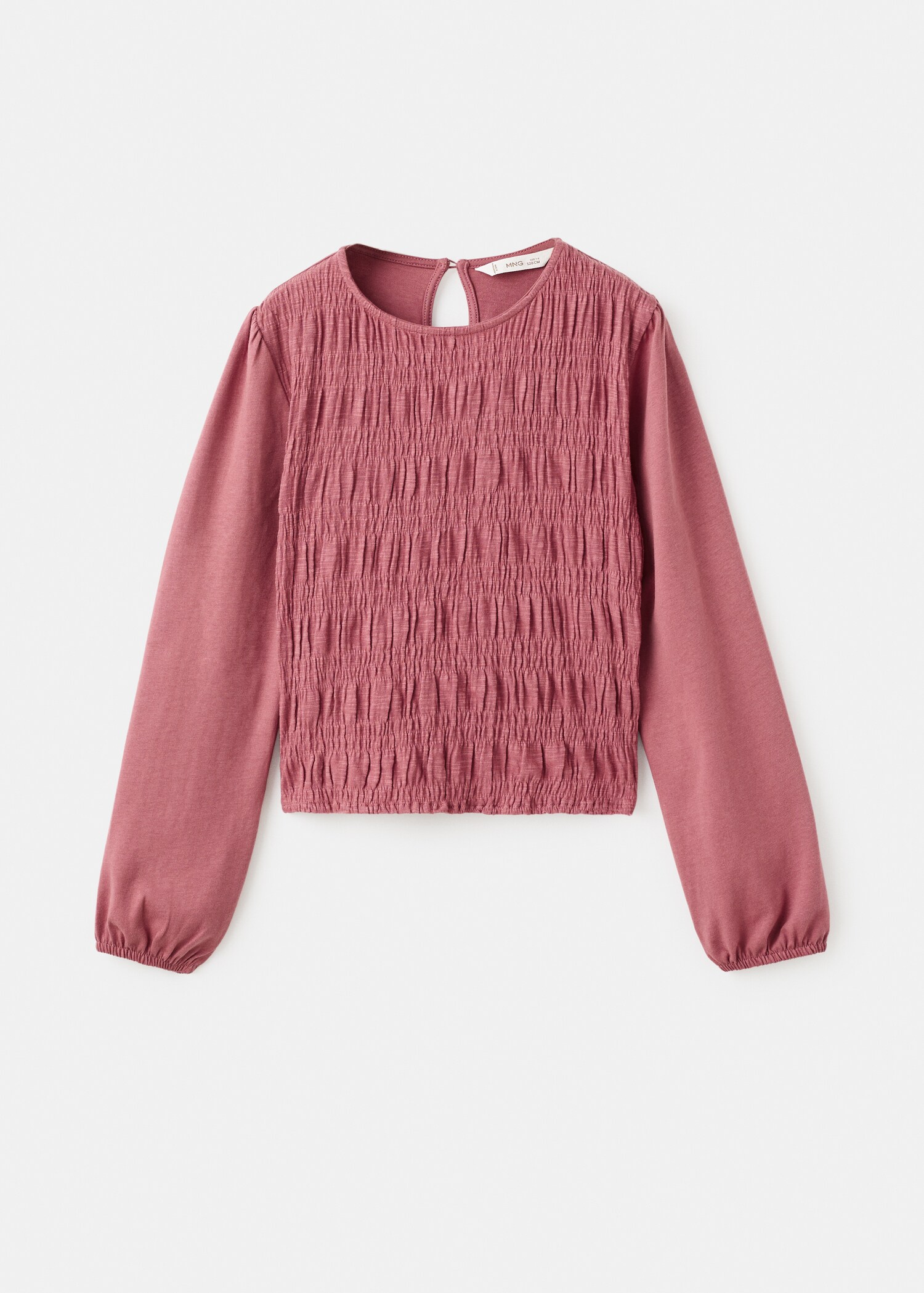 Long-sleeved t-shirt with ruffles - Товар без моделі