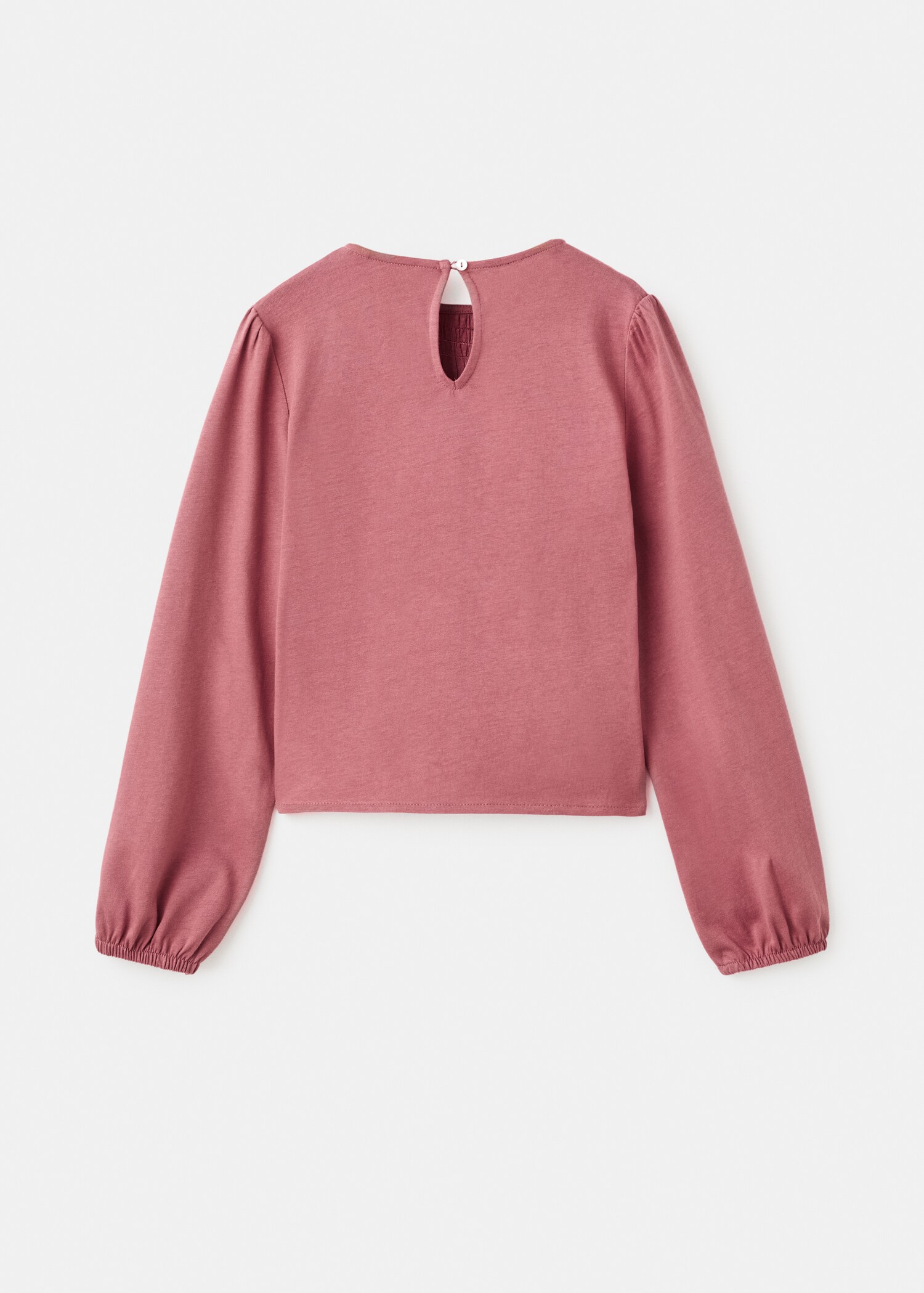 Long-sleeved t-shirt with ruffles - Зворотна сторона товару