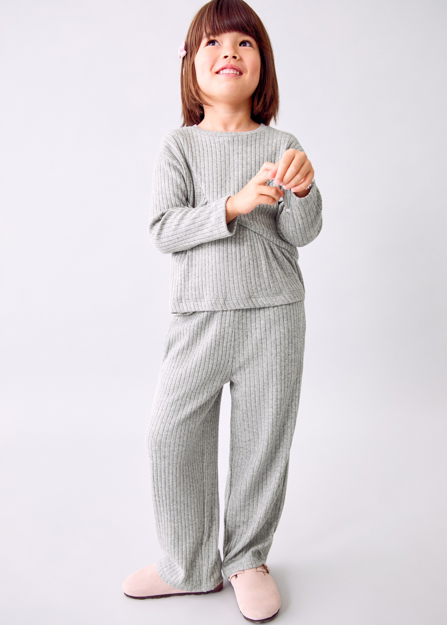 Pantalon maille côtelée - Plan moyen