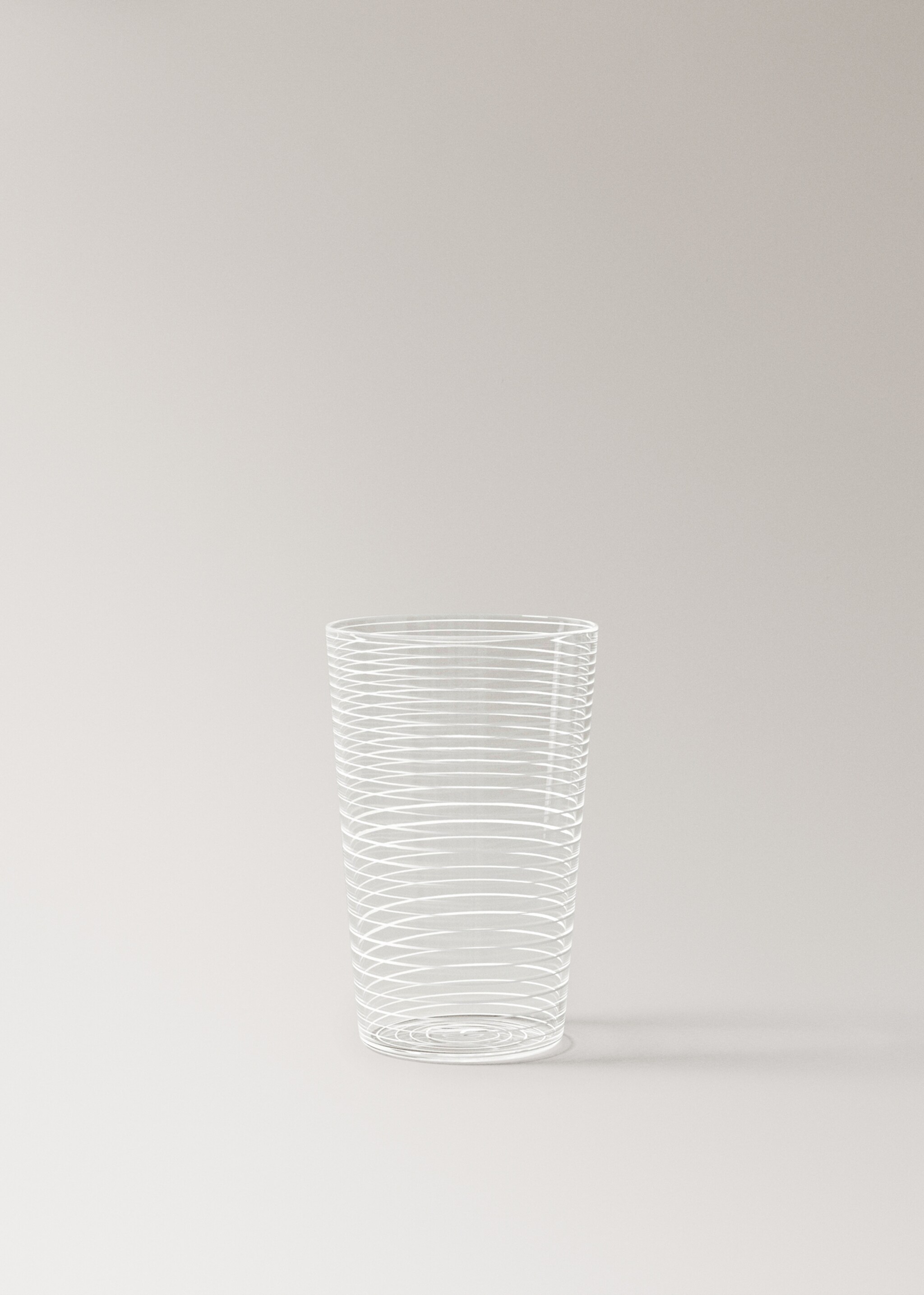 Lines borosilicate tumbler - Article without model, White. Ref: 17045164-00.