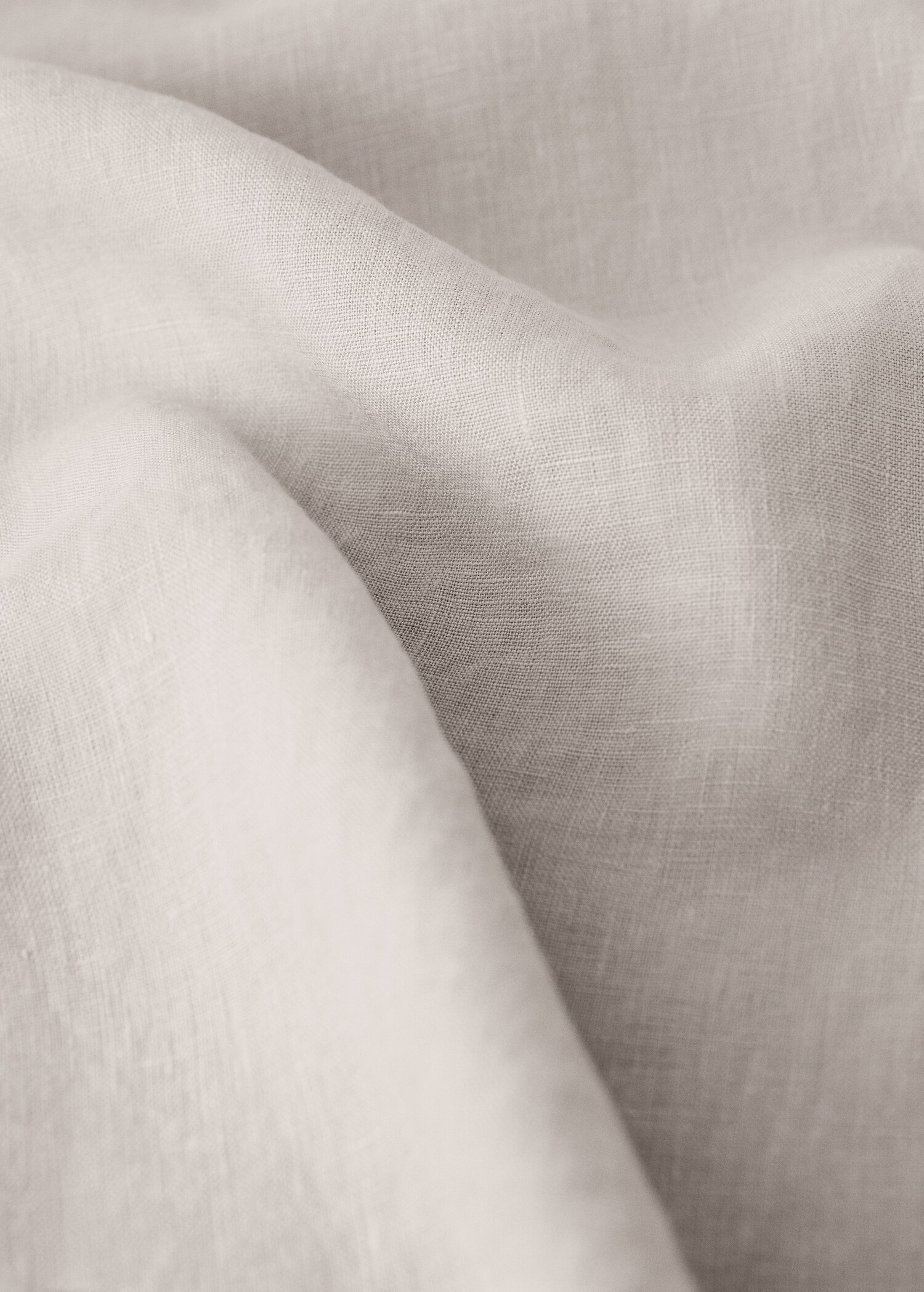 Washed linen duvet cover with hemstitch for cot - Details of the article 2