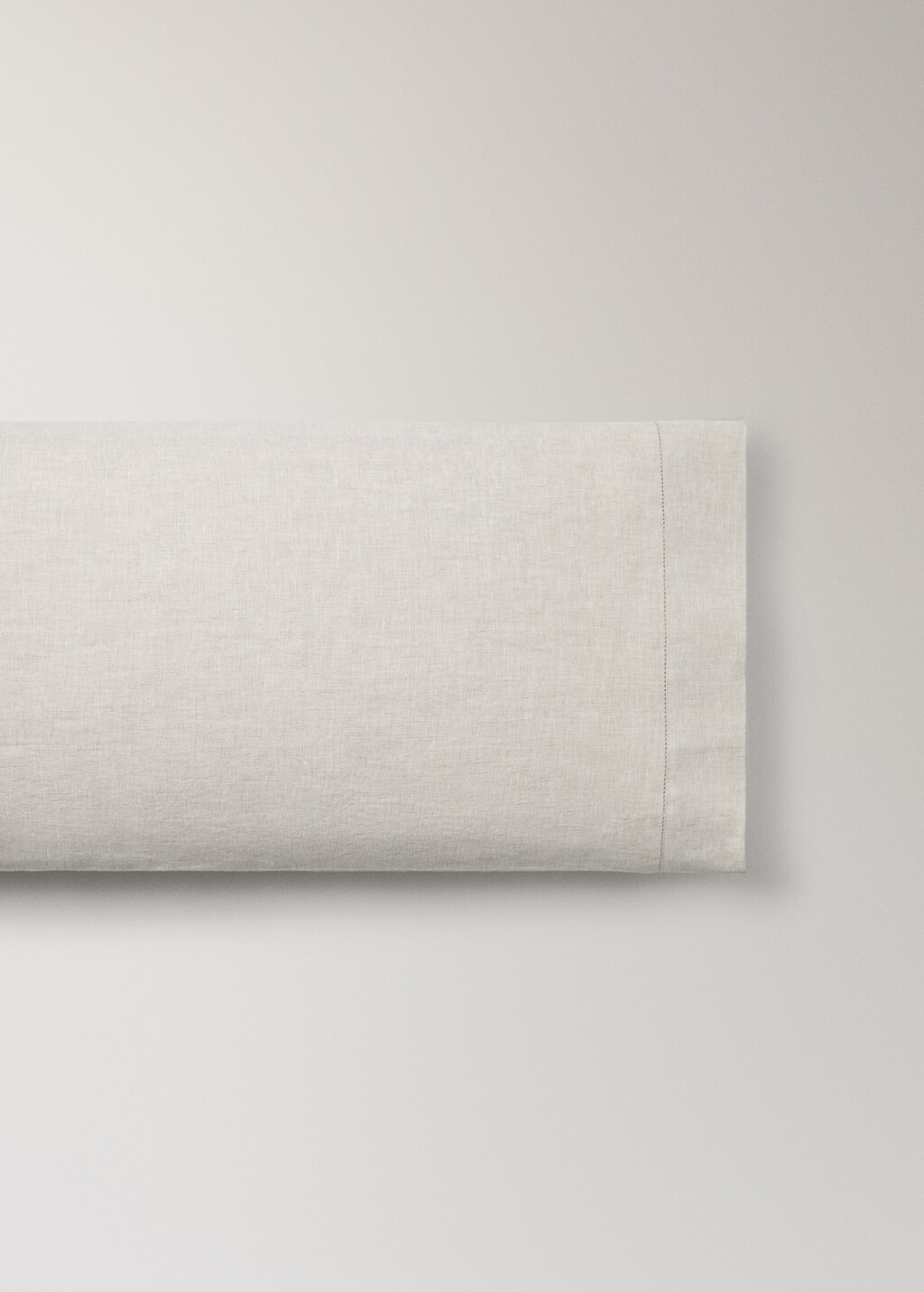 Washed linen pillowcase with hemstitch 45x110 cm