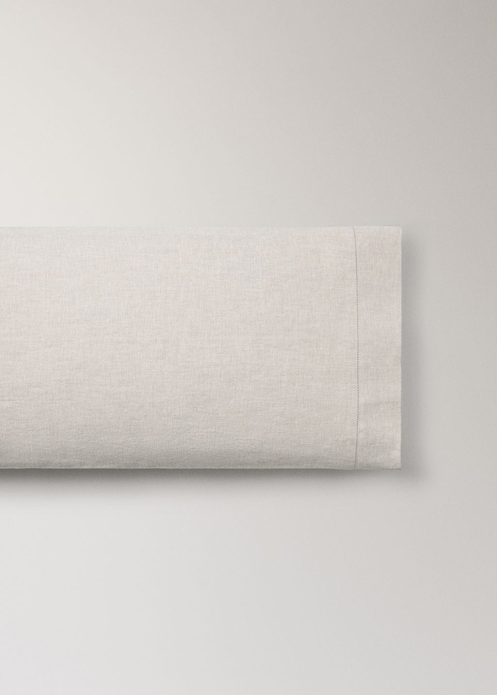 Washed linen pillowcase with hemstitch 45x110 cm