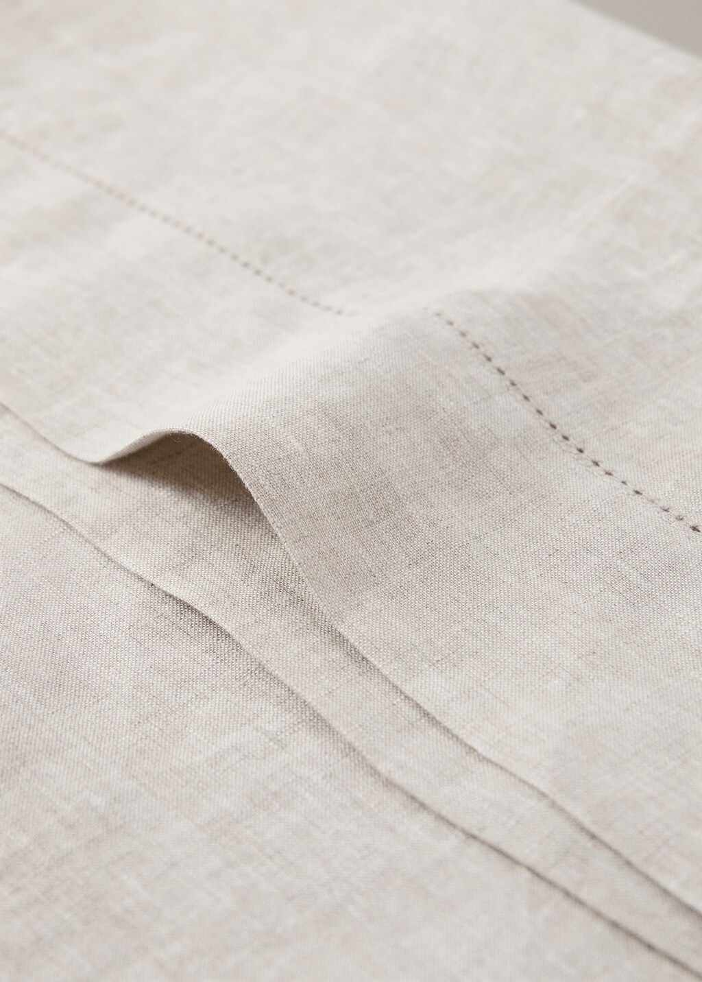 Washed linen pillowcase with hemstitch 45x110 cm