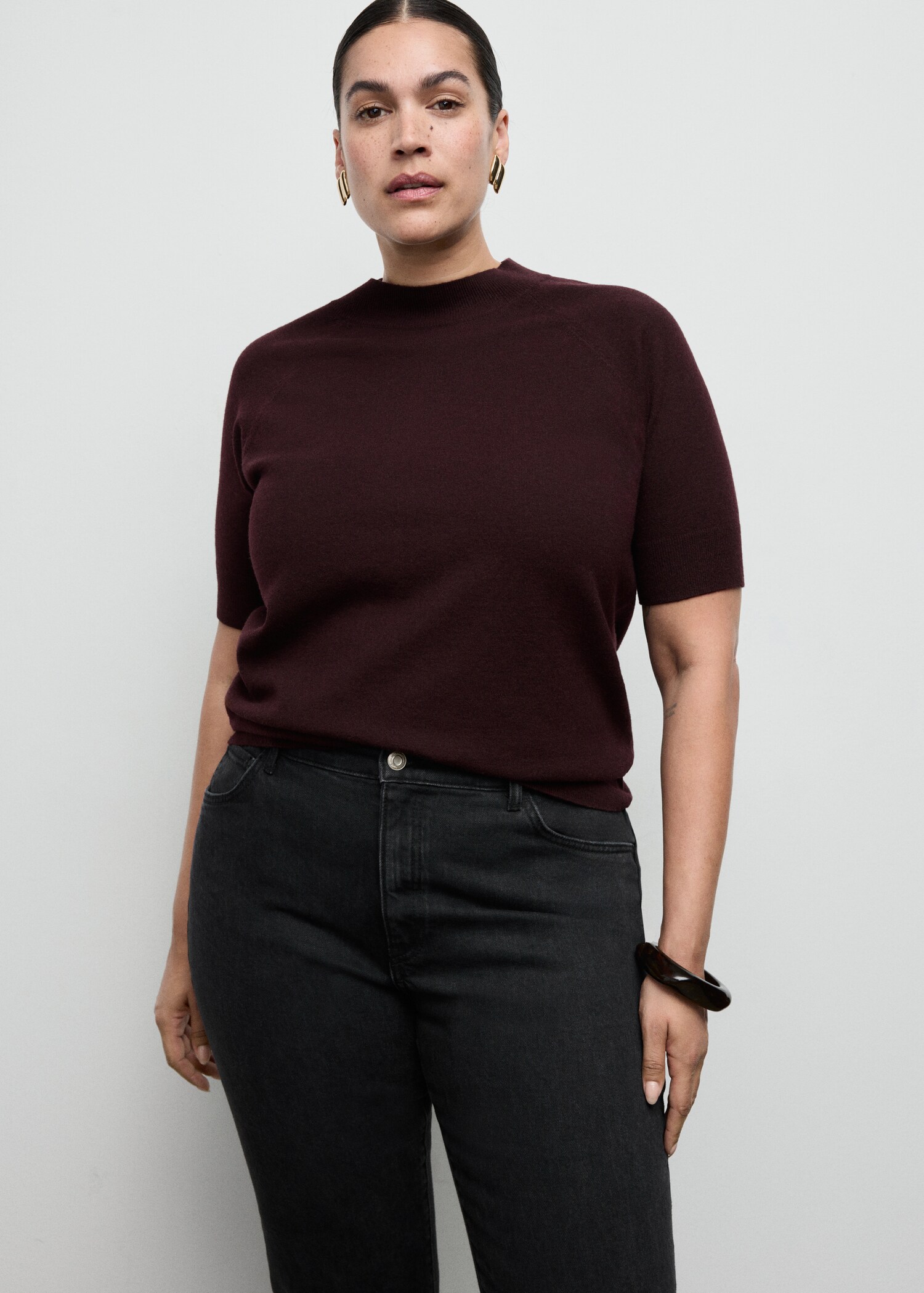 Slim-fit high-waist jeans - Details of the article 5