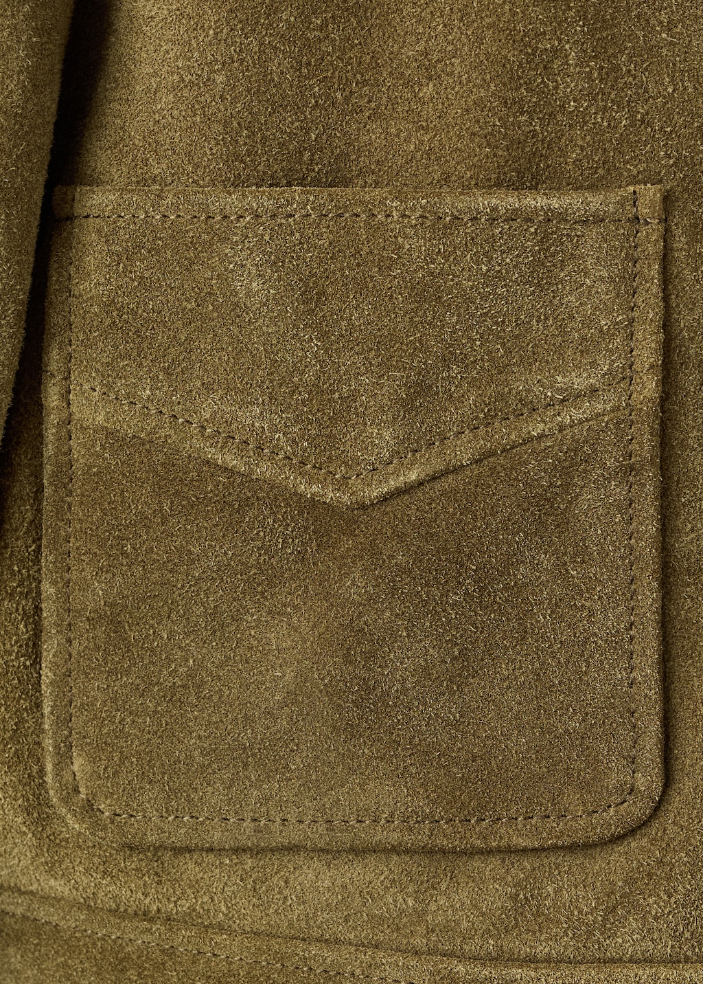 Suede leather jacket with buttons