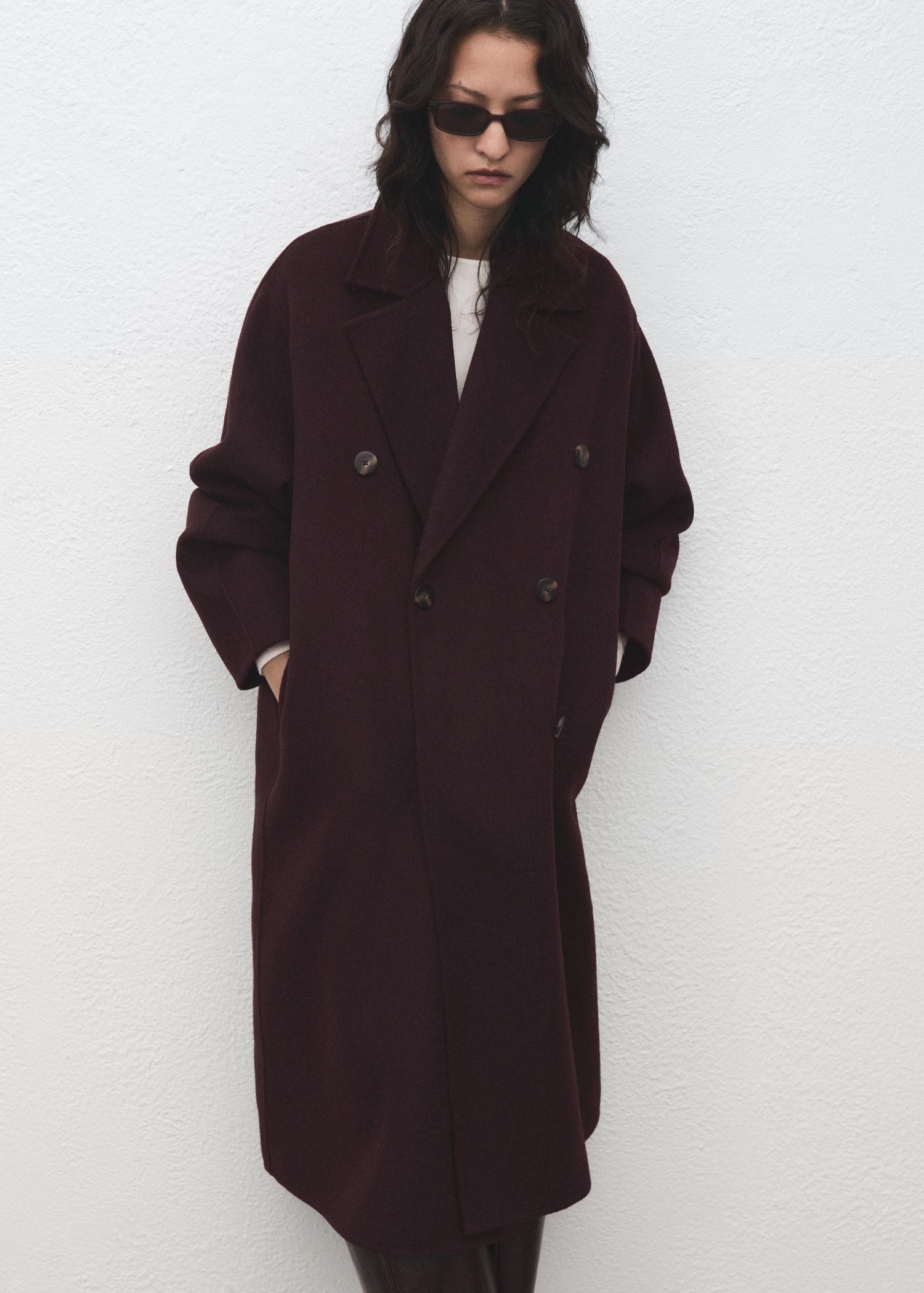 Handmade oversized wool coat - Medium plane