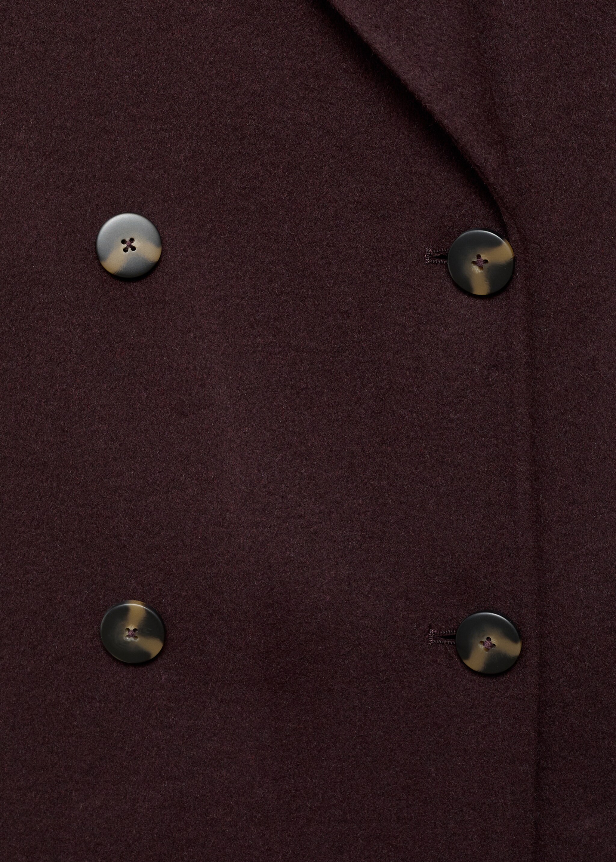 Abrigo lana handmade oversize - Detalle del artículo 0, Vino. Ref: 17045789-00.