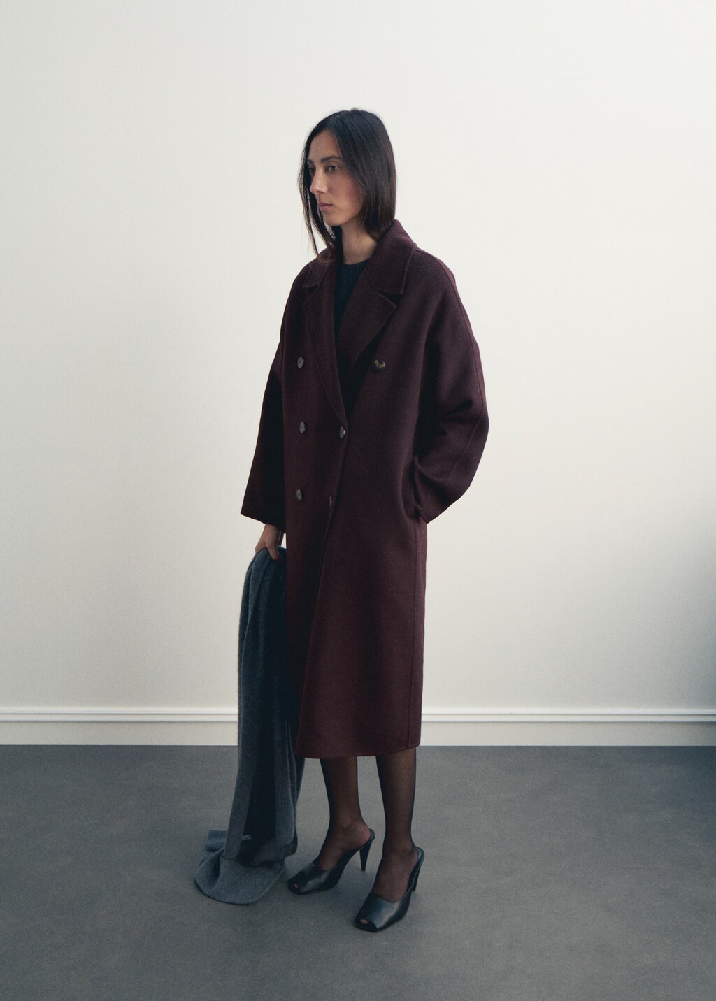 Mango Handmade oversized wool coat