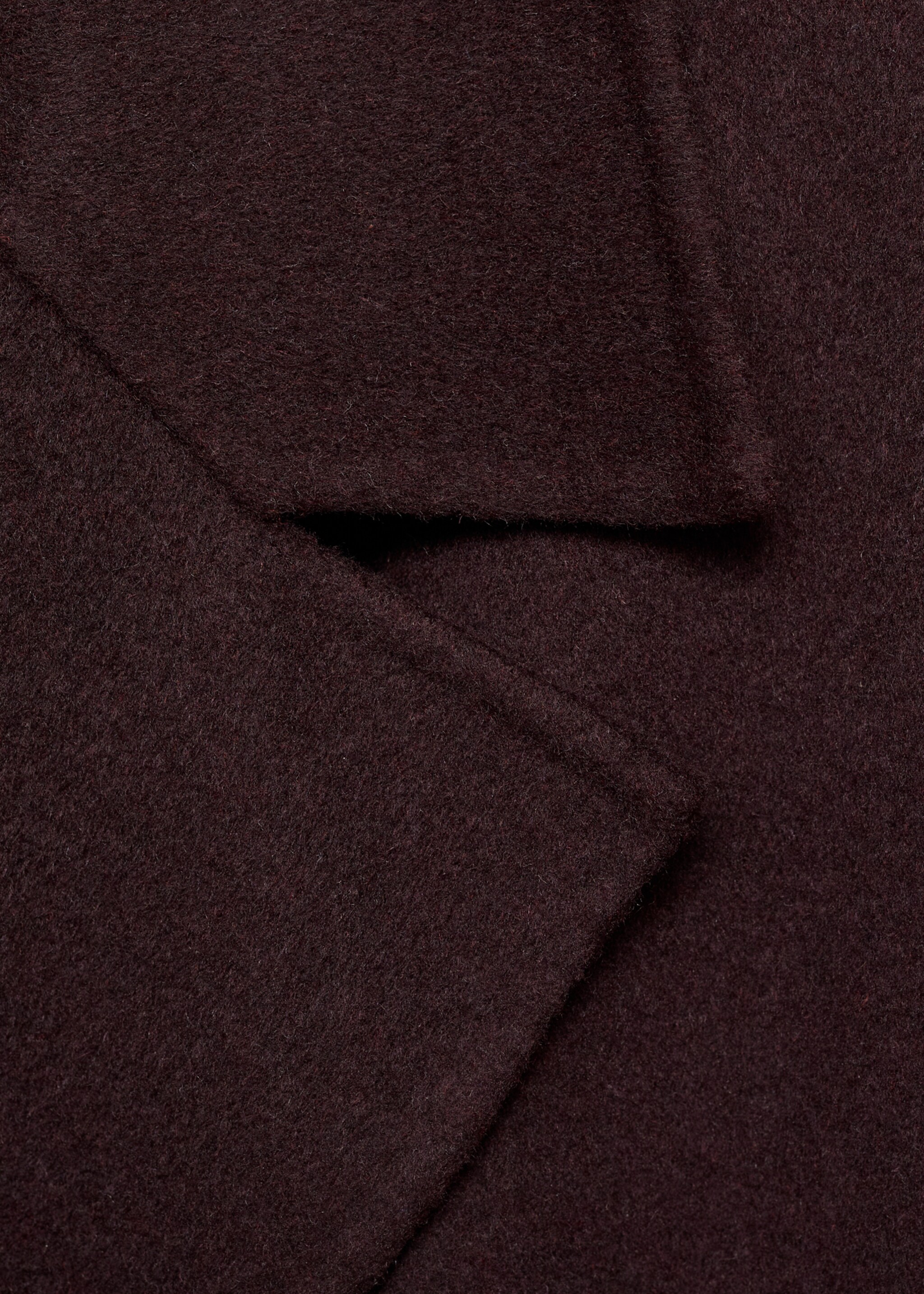 Abrigo lana handmade oversize - Detalle del artículo 8, Vino. Ref: 17045789-00.