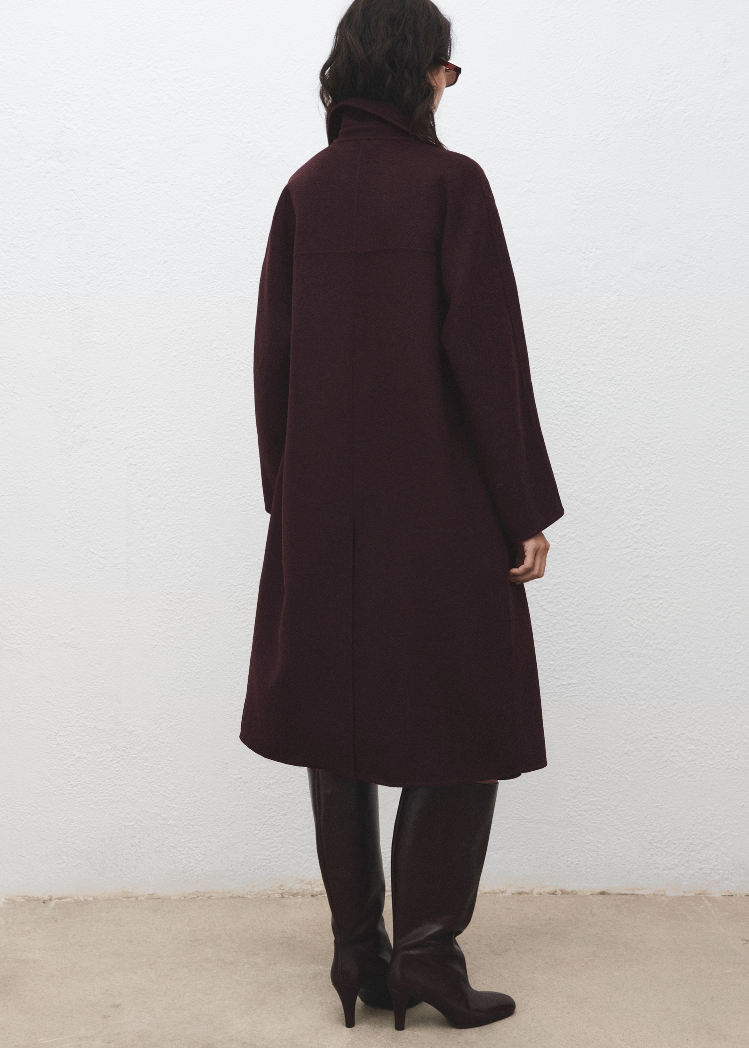 Handmade oversized wool coat - Women | MANGO USA
