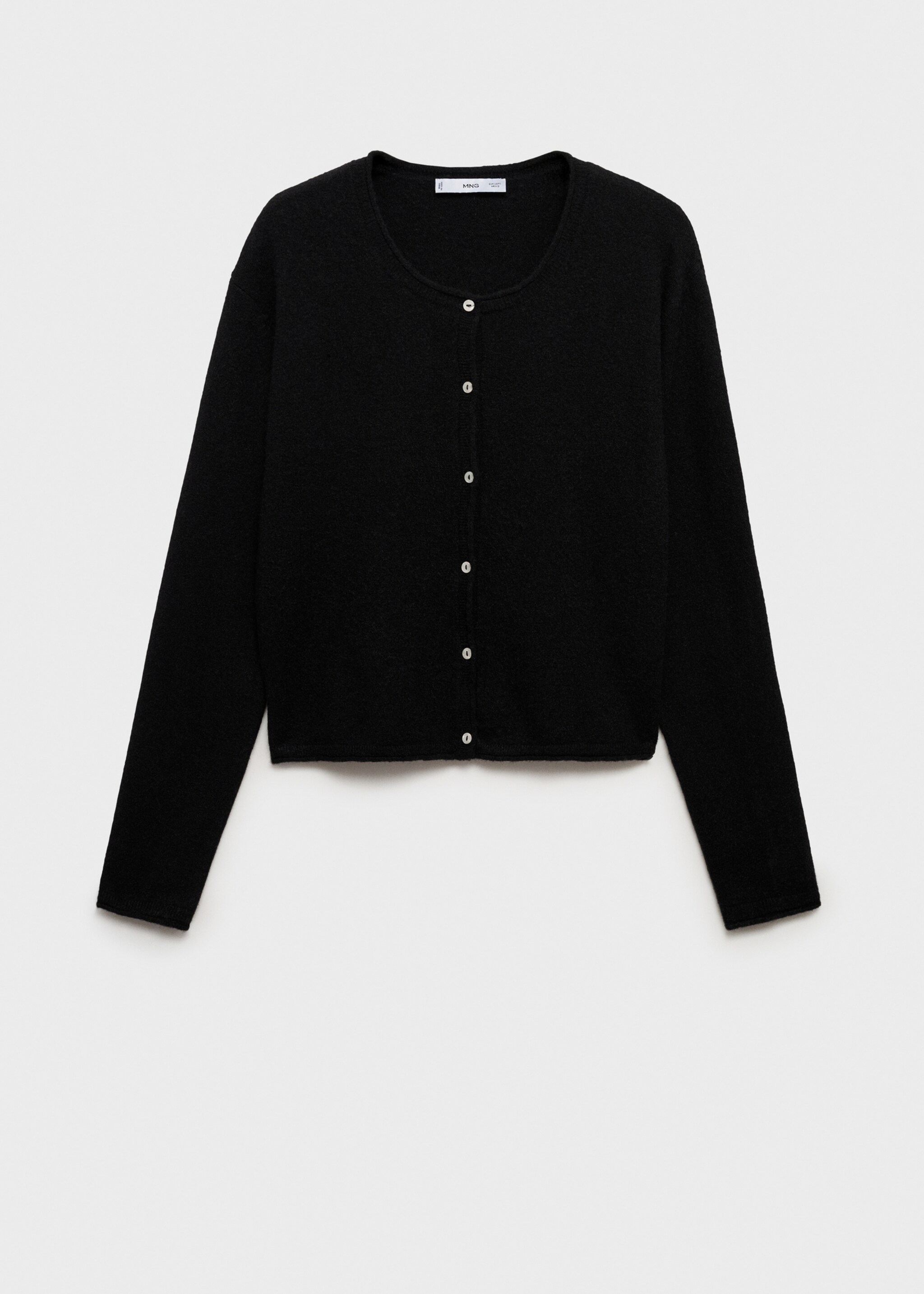 Knitted button cardigan - Article without model, Black. Ref: 17045790-00.