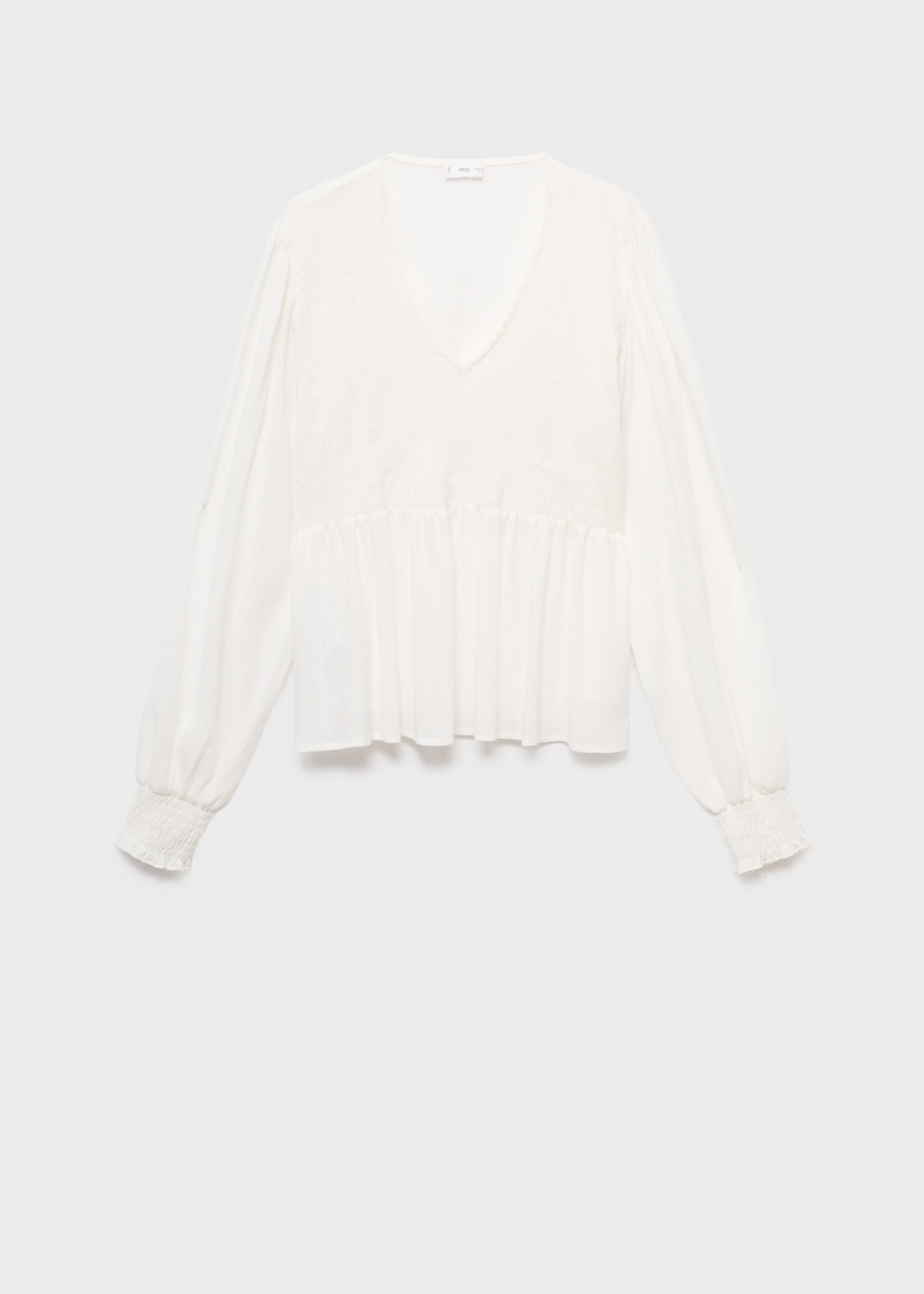 Ruched flowing blouse - Article without model, Off White. Ref: 17045791-00.