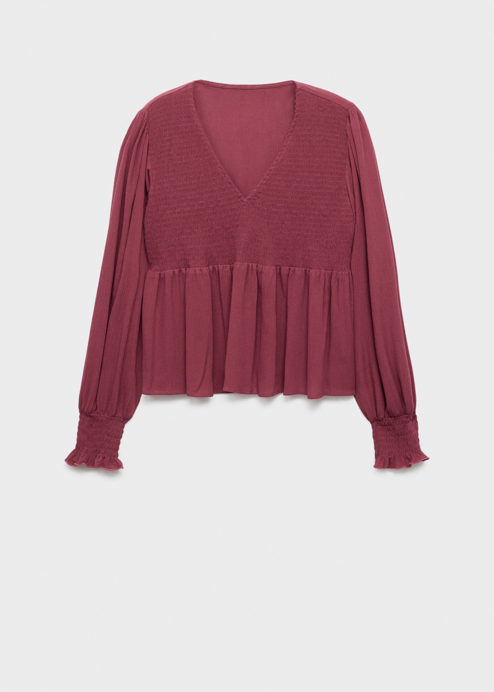 Blouse fluide froncée - Article sans modèle, Grenat. Ref: 17045791-00.