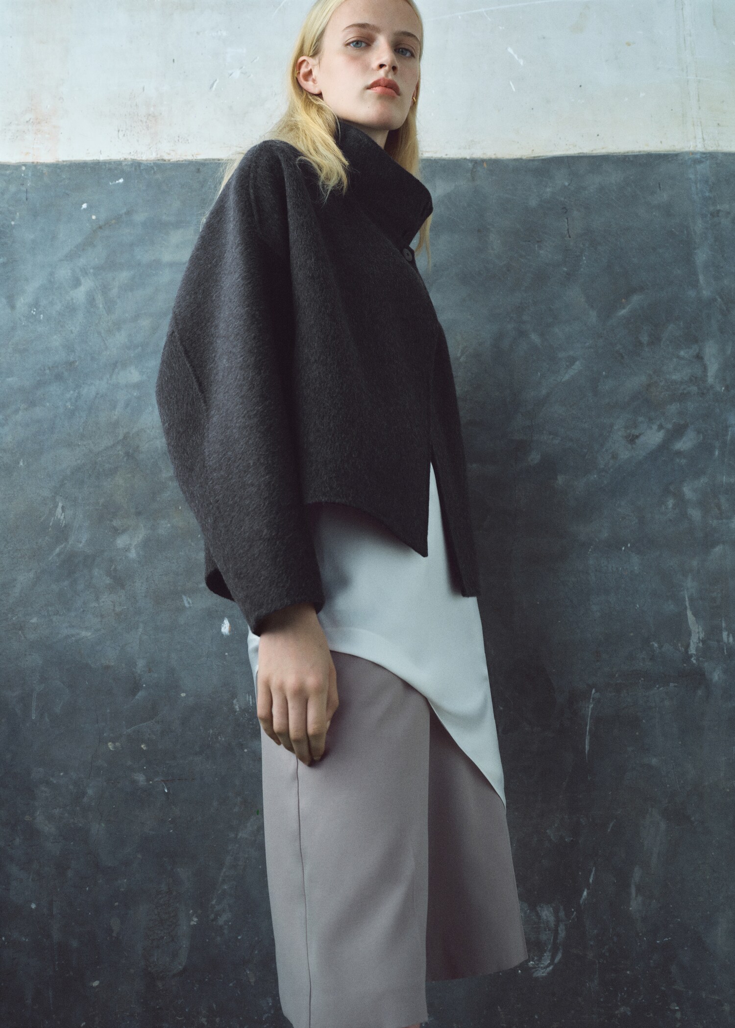 Veste laine oversize - Plan moyen