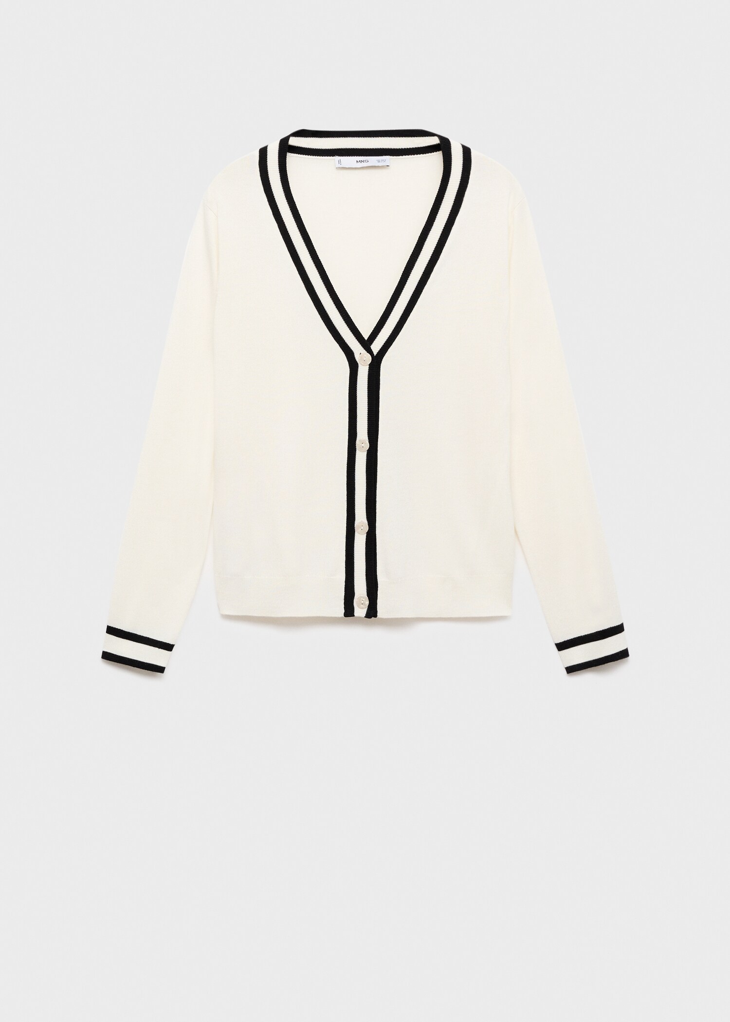 Contrast stripe cardigan - Article without model