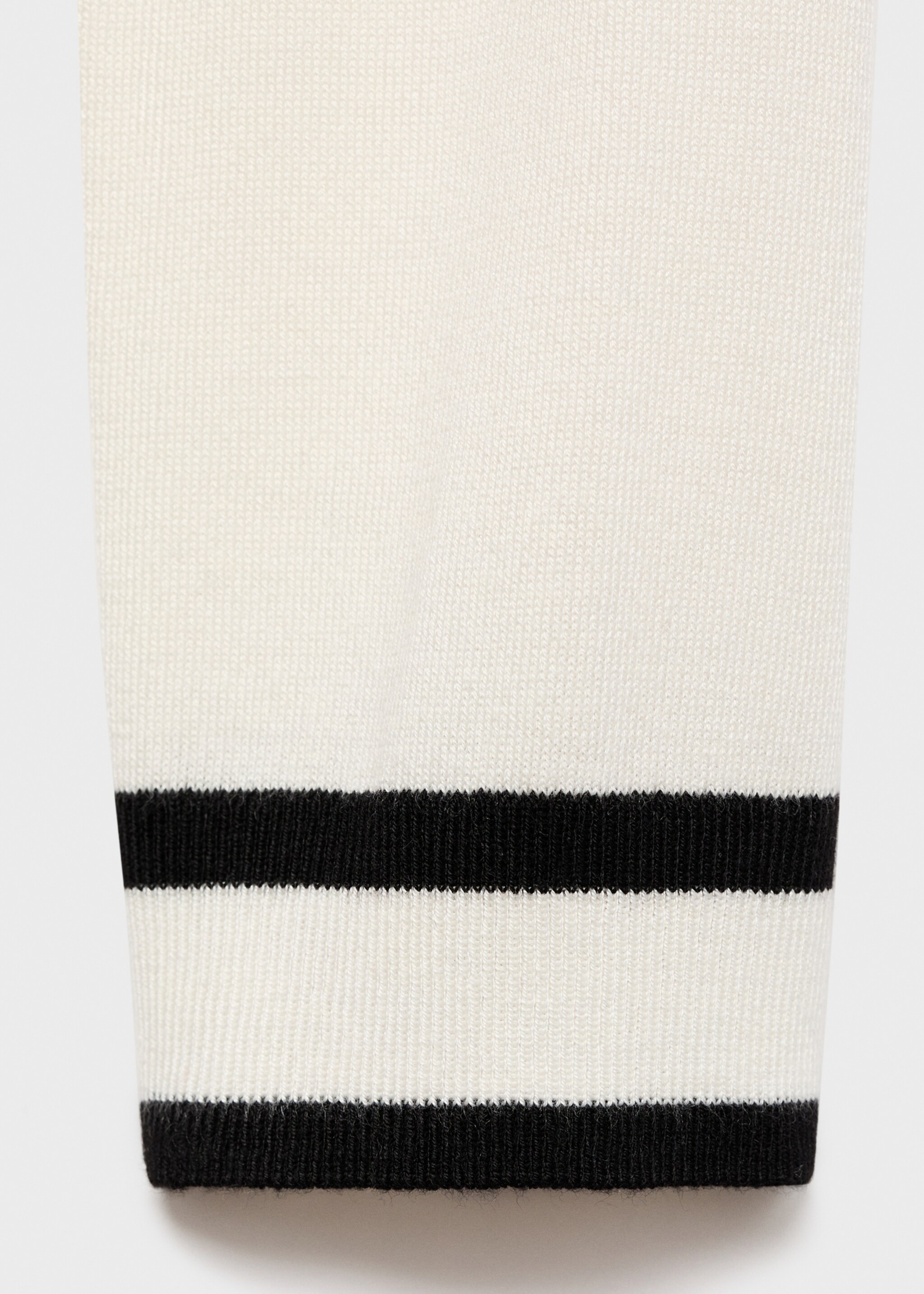 Contrast stripe cardigan - Details of the article 0, Ecru. Ref: 17045799-00.
