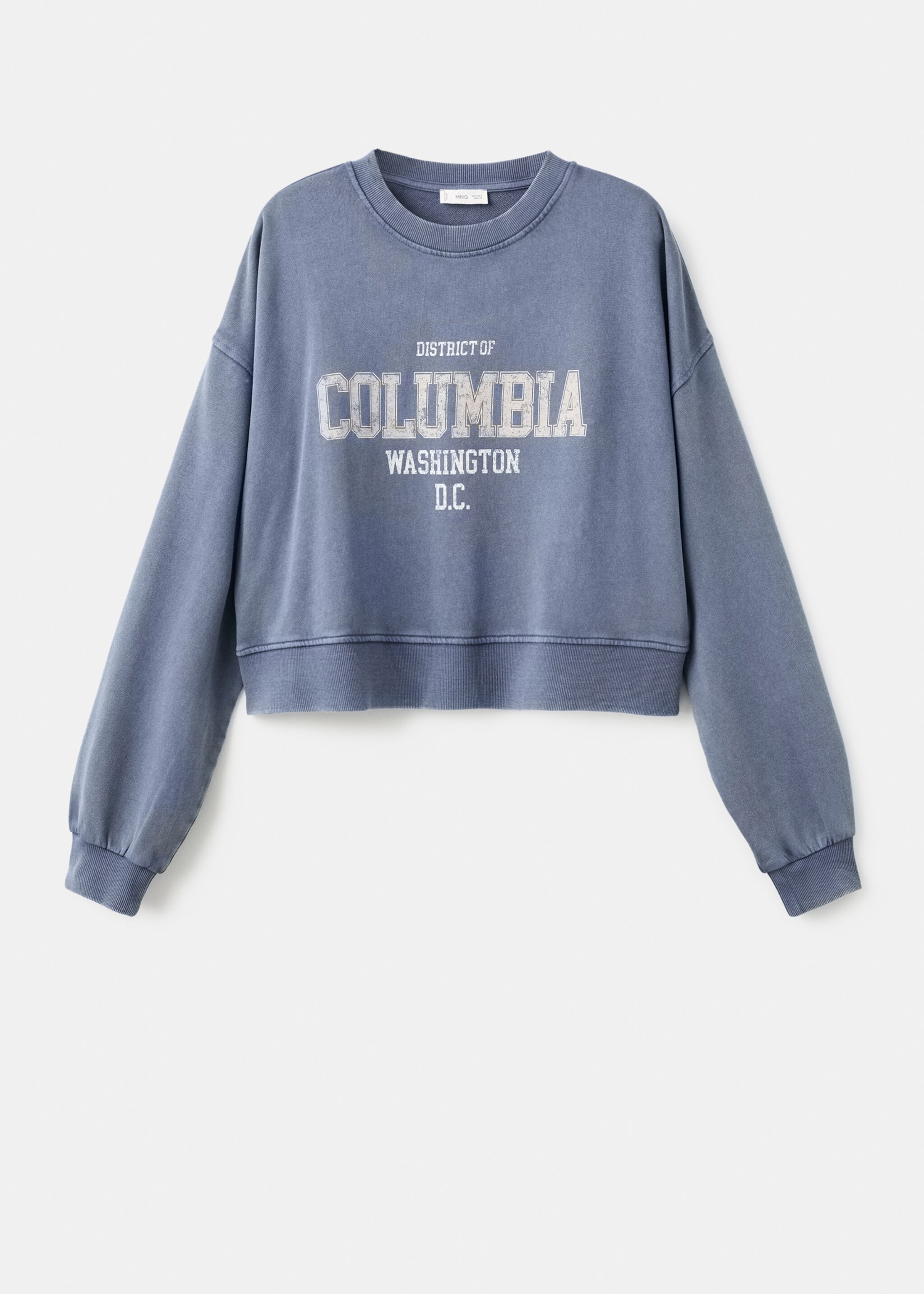 Printed cotton sweatshirt - Article without model, Navy. Ref: 17045801-00.