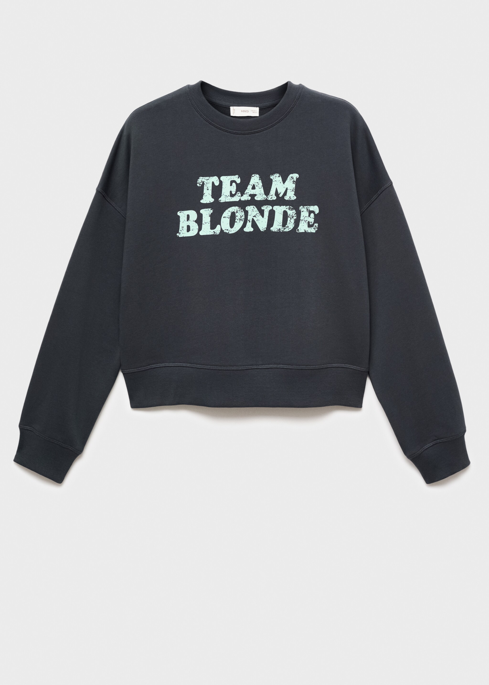 Printed cotton sweatshirt - Article without model, Charcoal. Ref: 17045802-00.