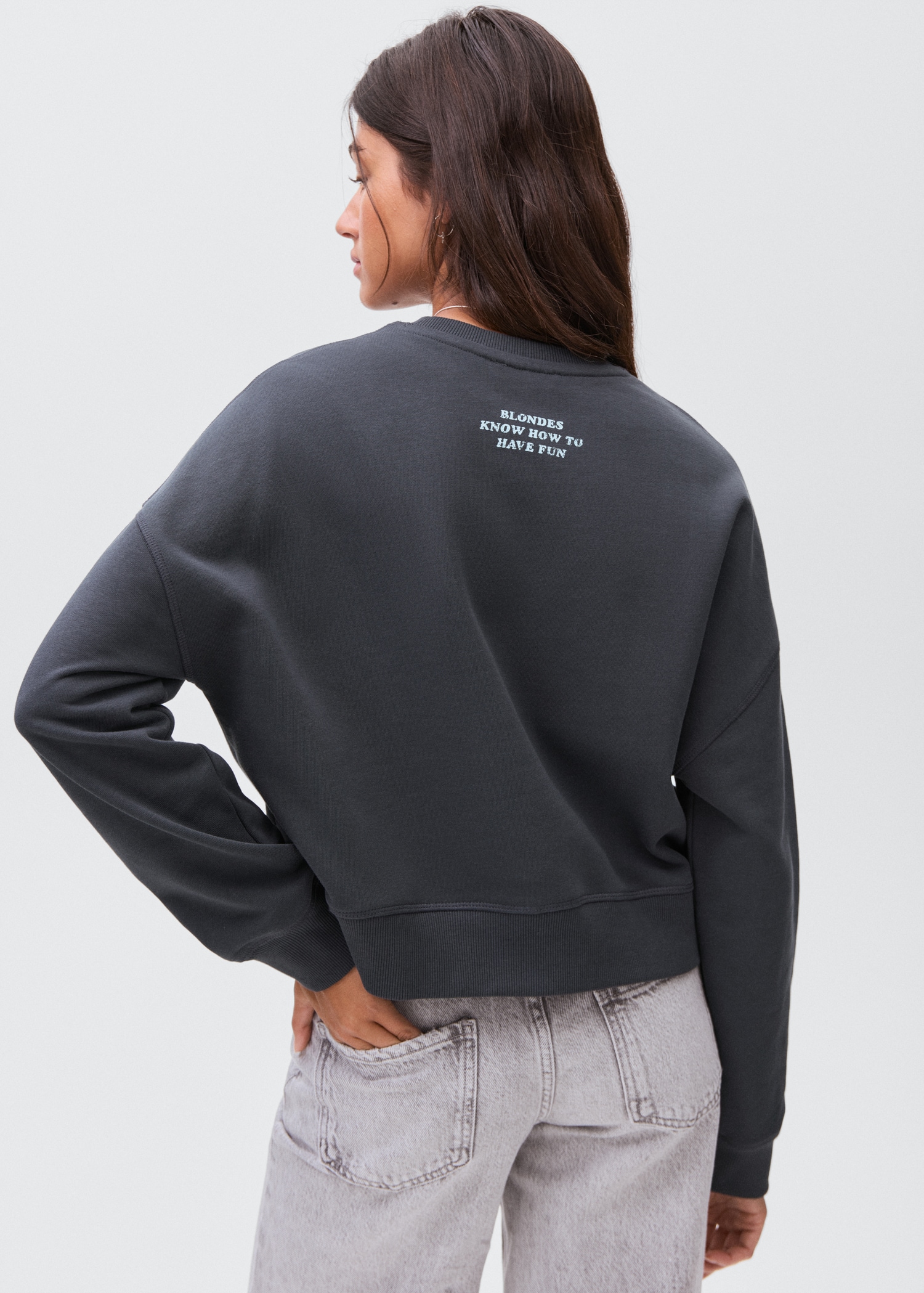 Printed cotton sweatshirt - Reverse of the article