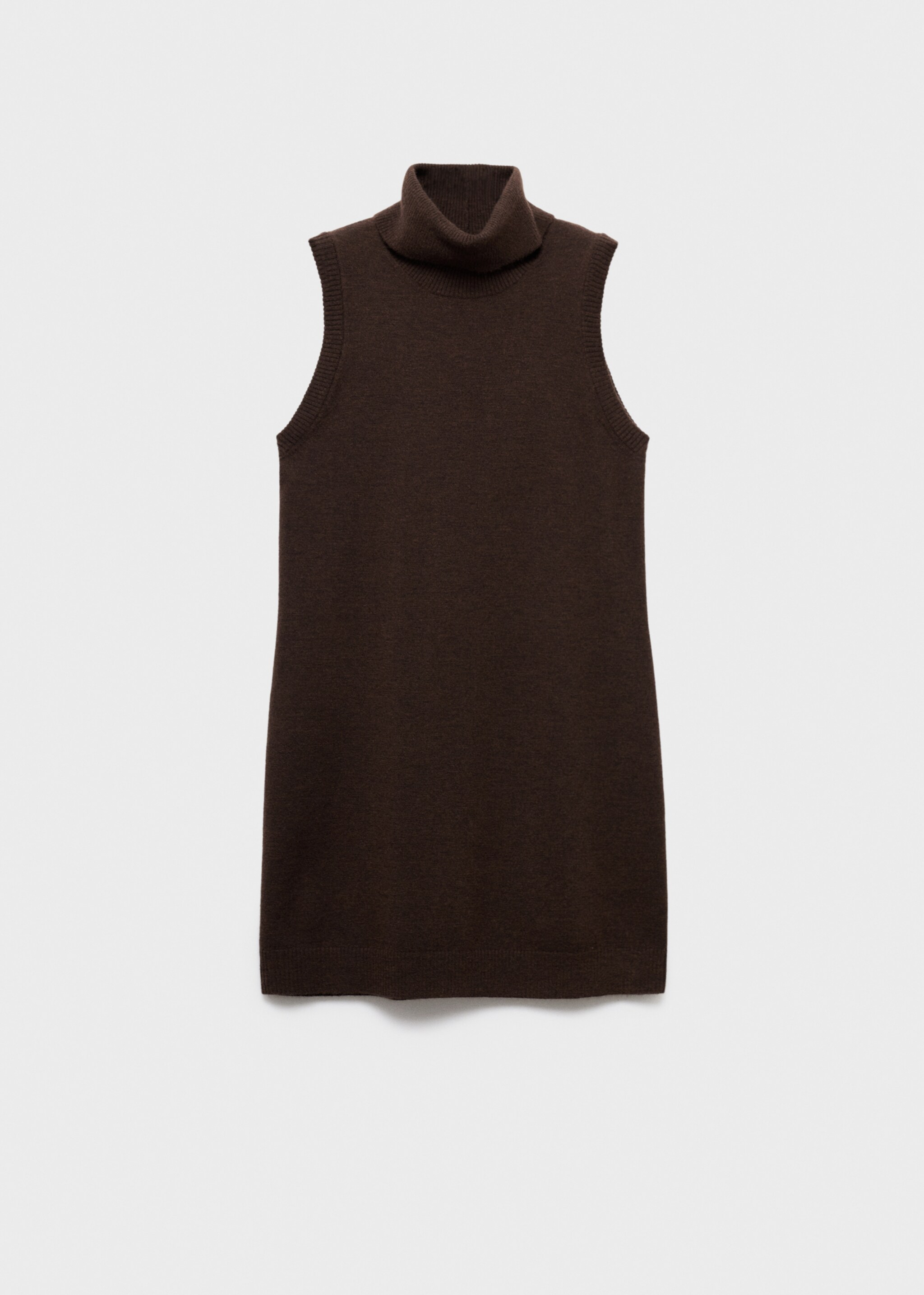 Robe maille col roulé - Article sans modèle, Chocolat. Ref: 17045804-00.