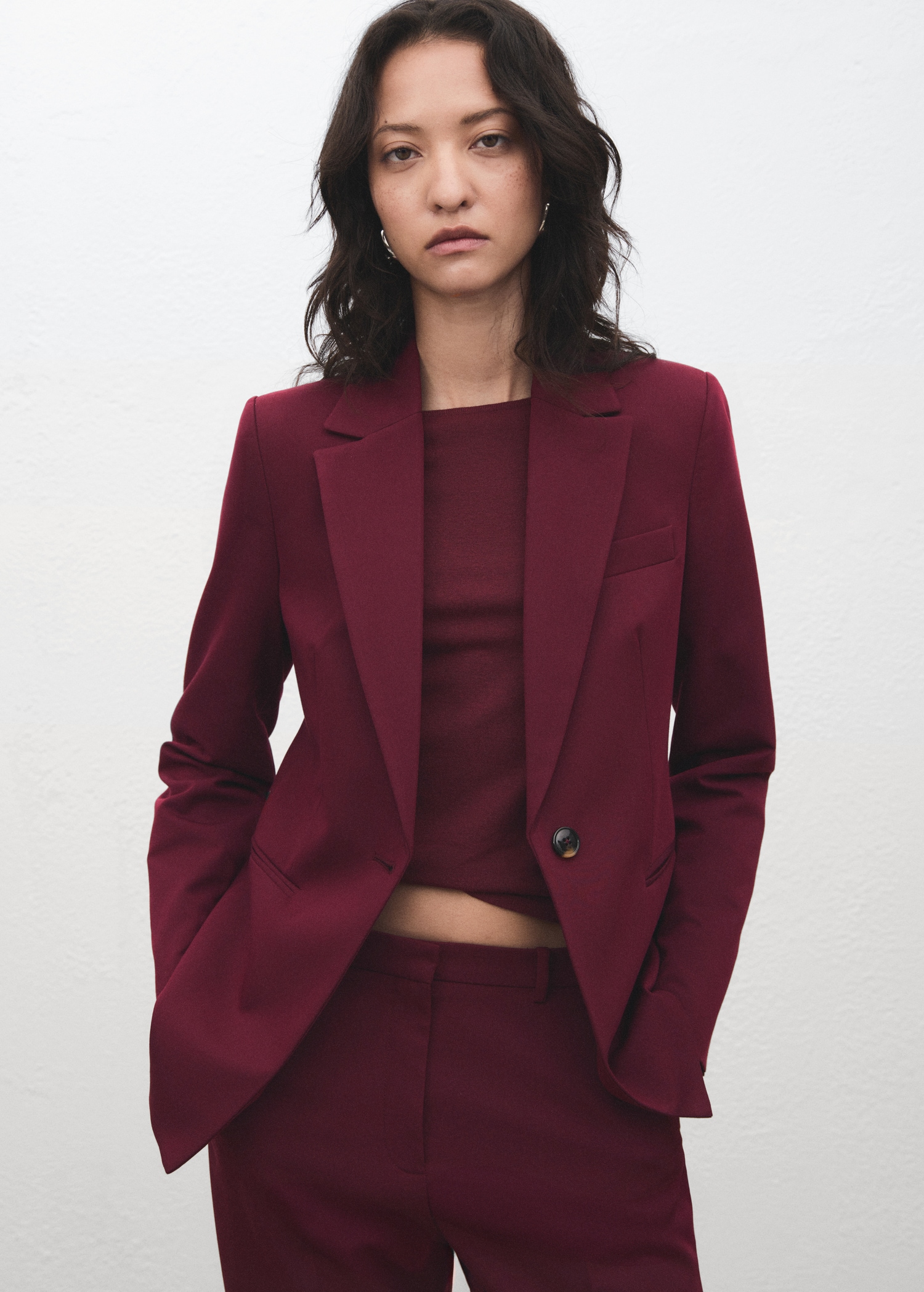 Fitted suit jacket - Medium plane