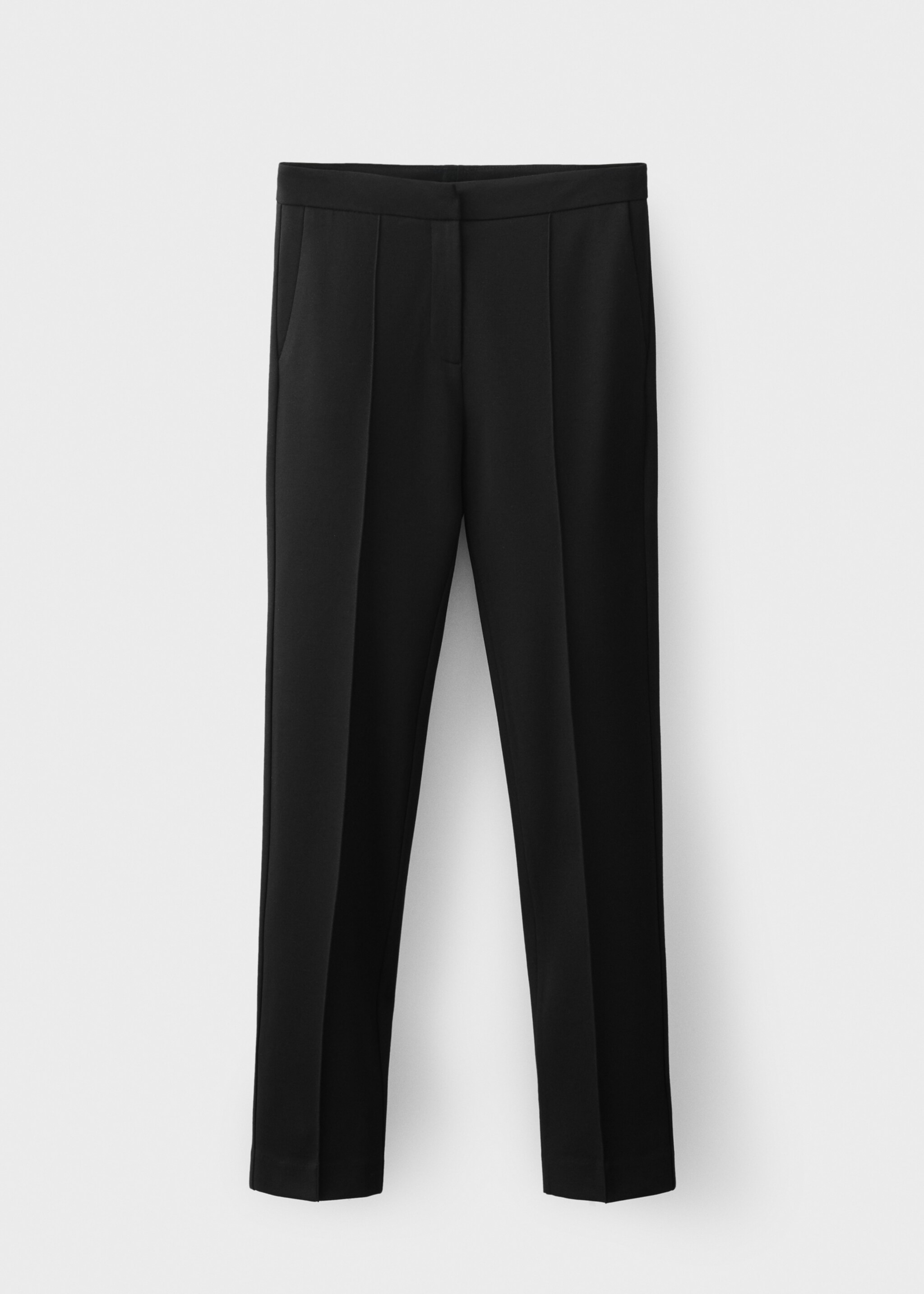 Pantalon droit taille normale - Article sans modèle, Noir. Ref: 17045807-00.