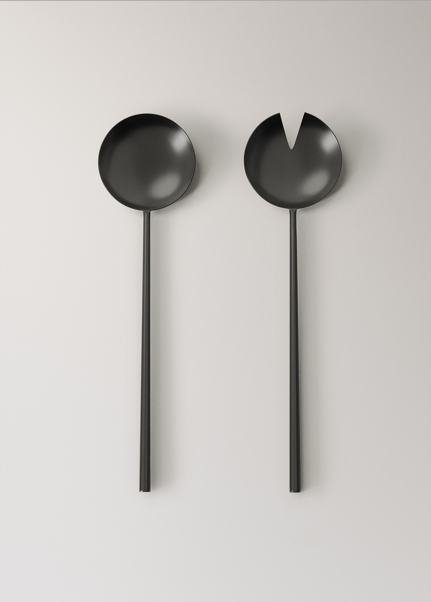 2-piece matte stainless steel serving set - Article without model