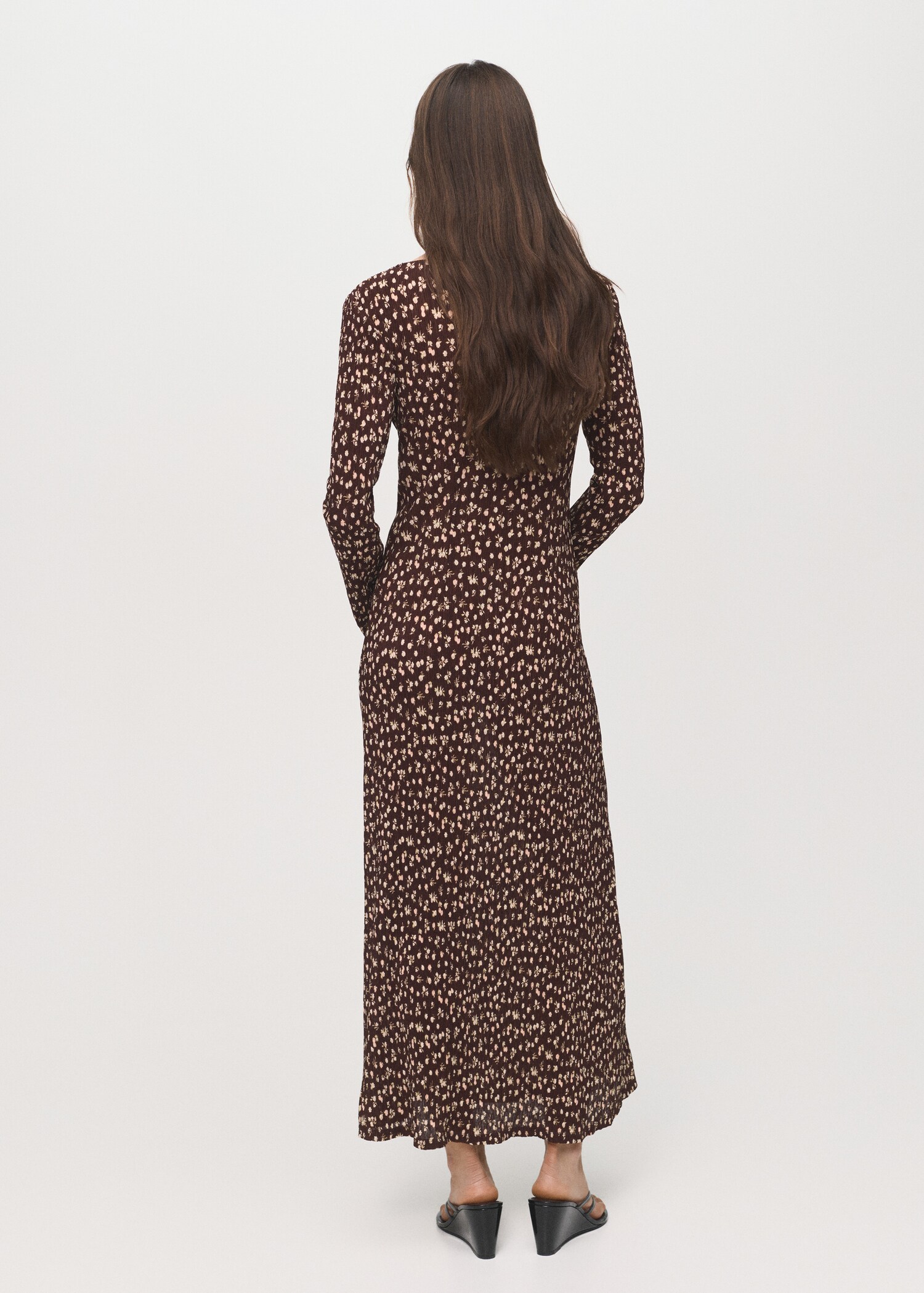 Robe imprimée à col en V - Verso de l’article