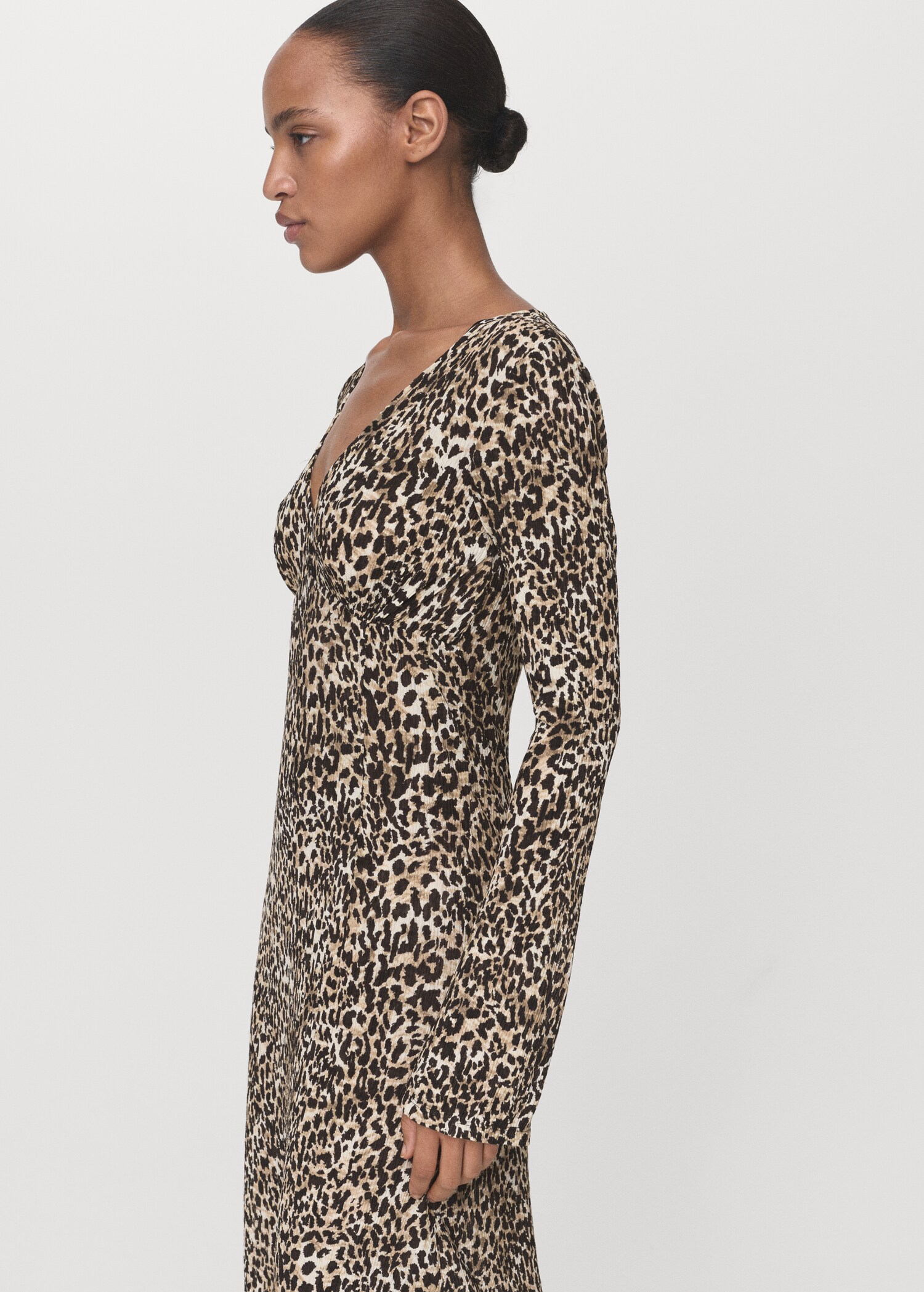 Robe imprimée à col en V - Plan moyen