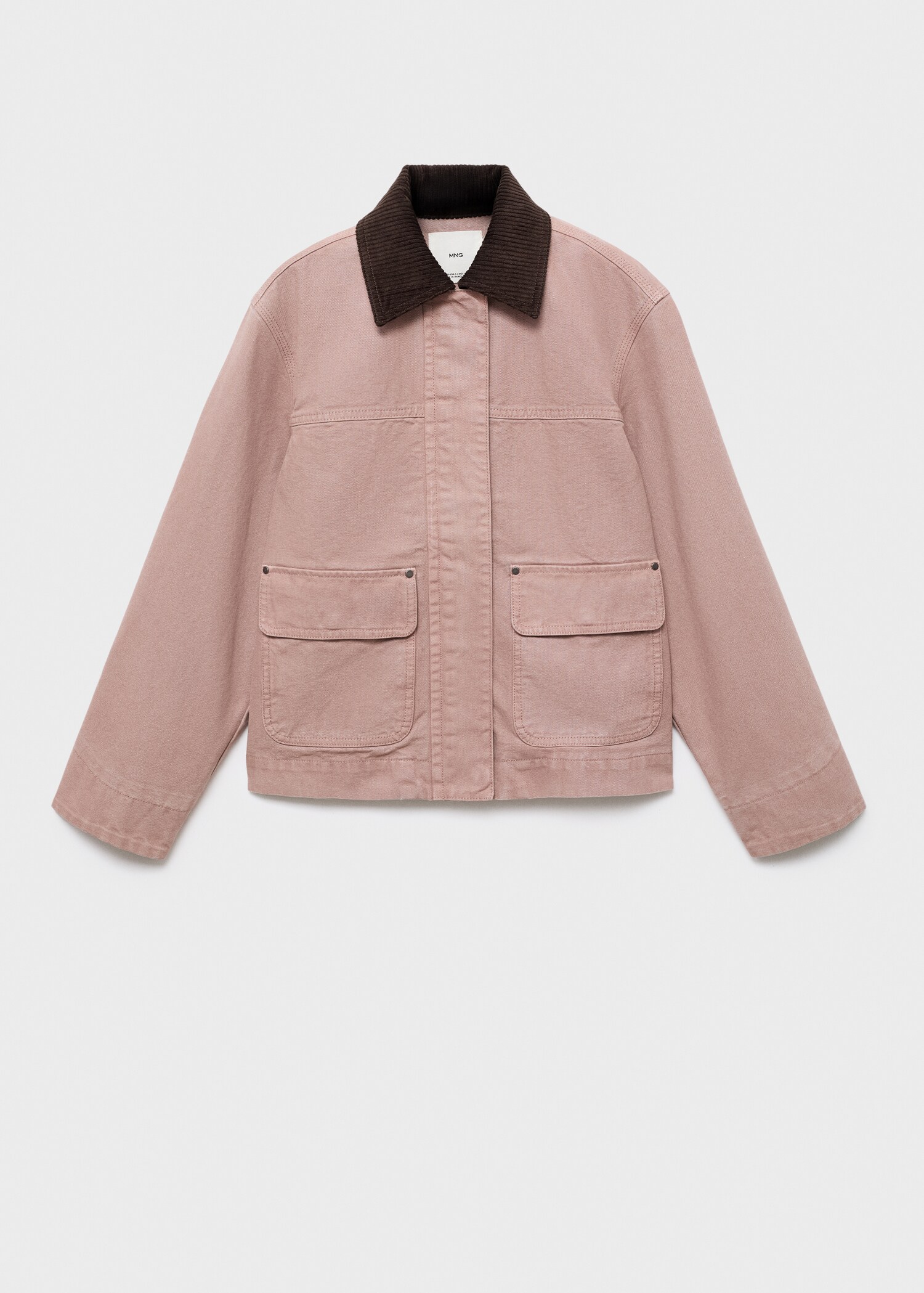 Corduroy collar denim jacket - Article without model