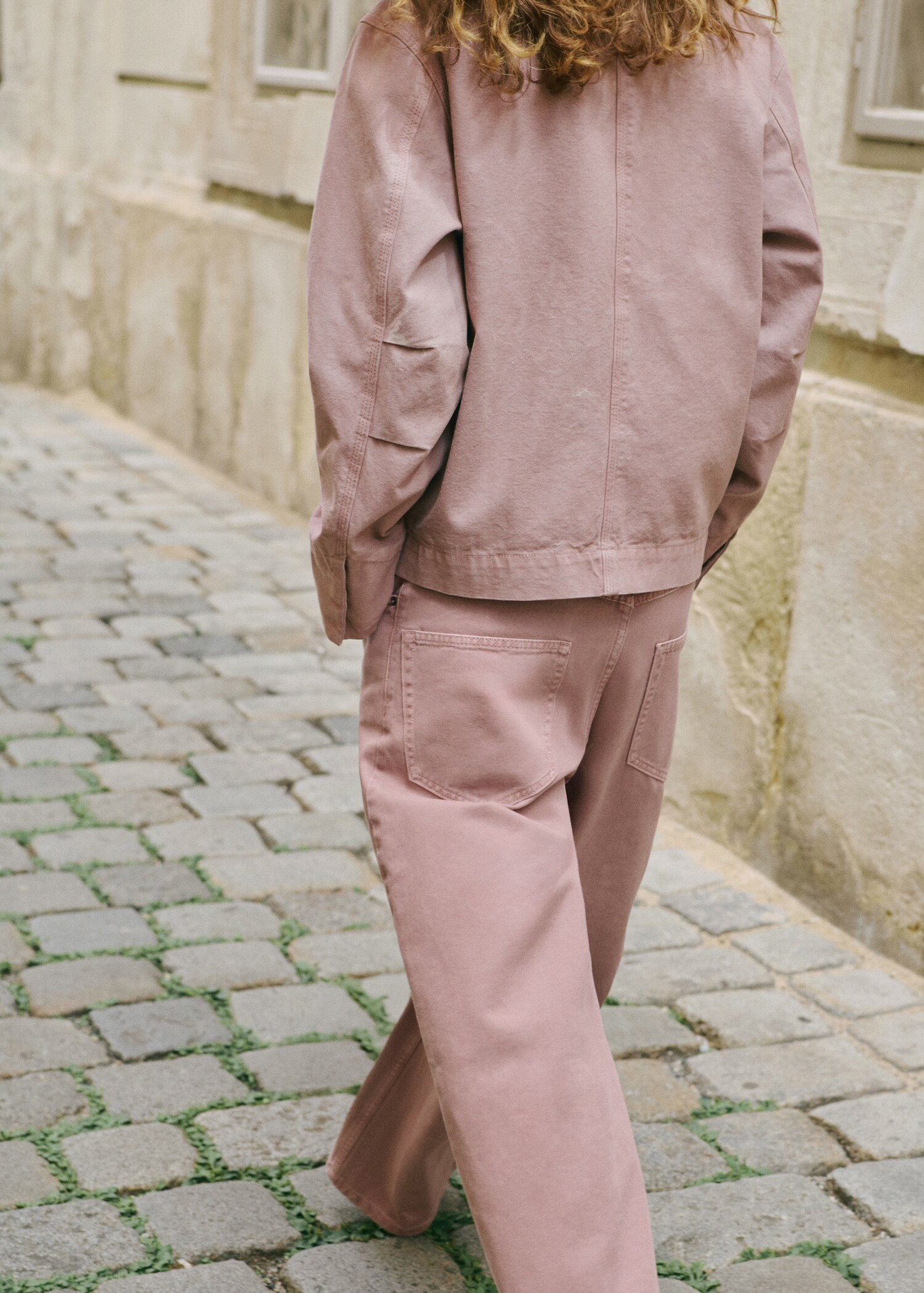 Corduroy collar denim jacket - Reverse of the article