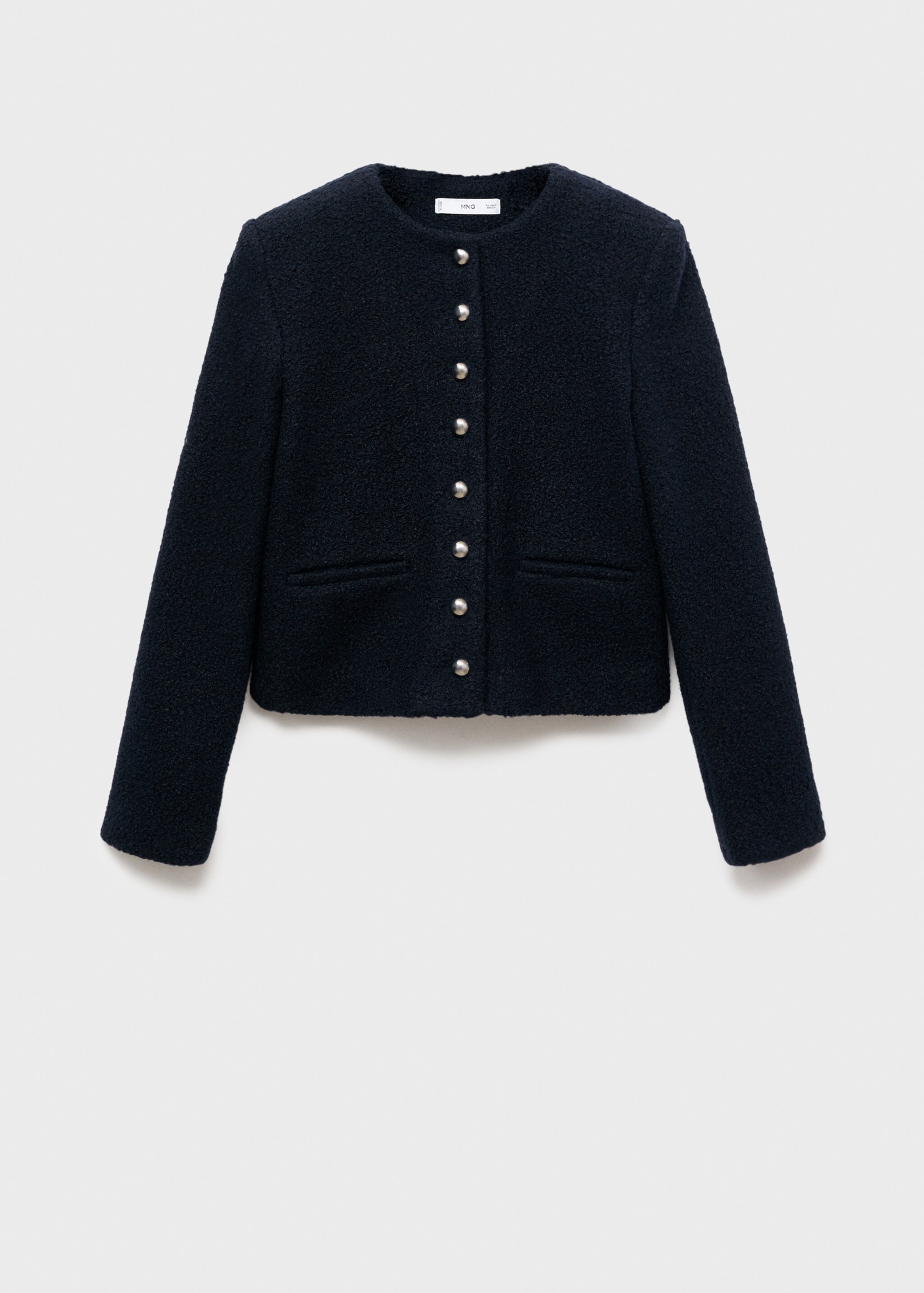 Bouclé jacket with jewel buttons - Article without model, Navy. Ref: 17045817-00.