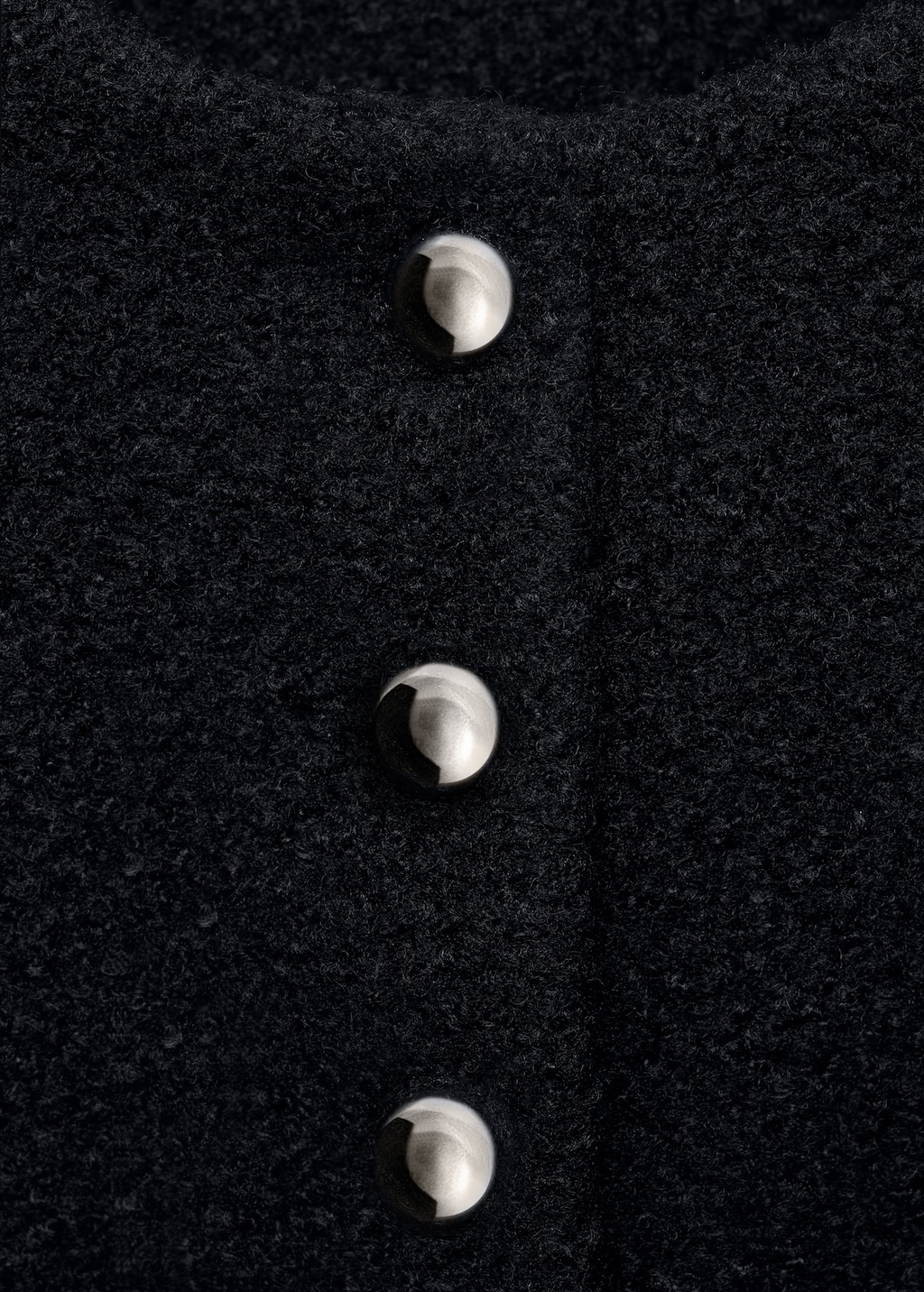 Bouclé jacket with jewel buttons