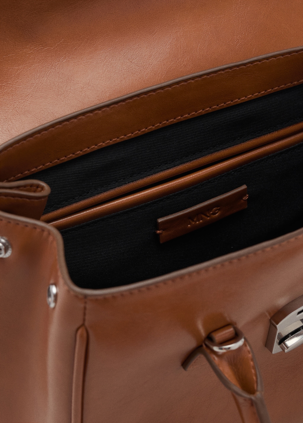 Small city handbag with flap