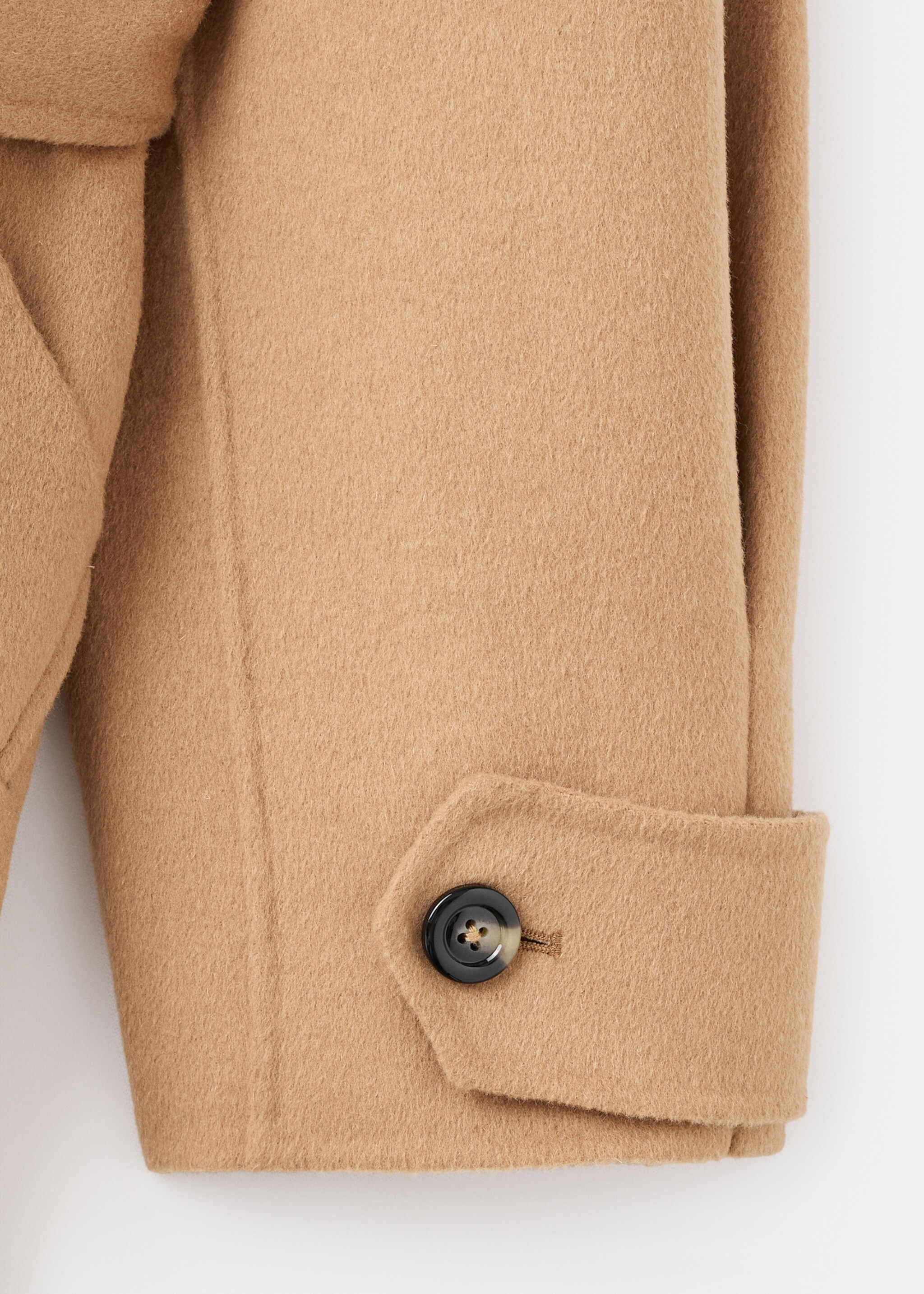 Double-breasted wool coat - Details of the article 0, Medium Brown. Ref: 17045824-00.