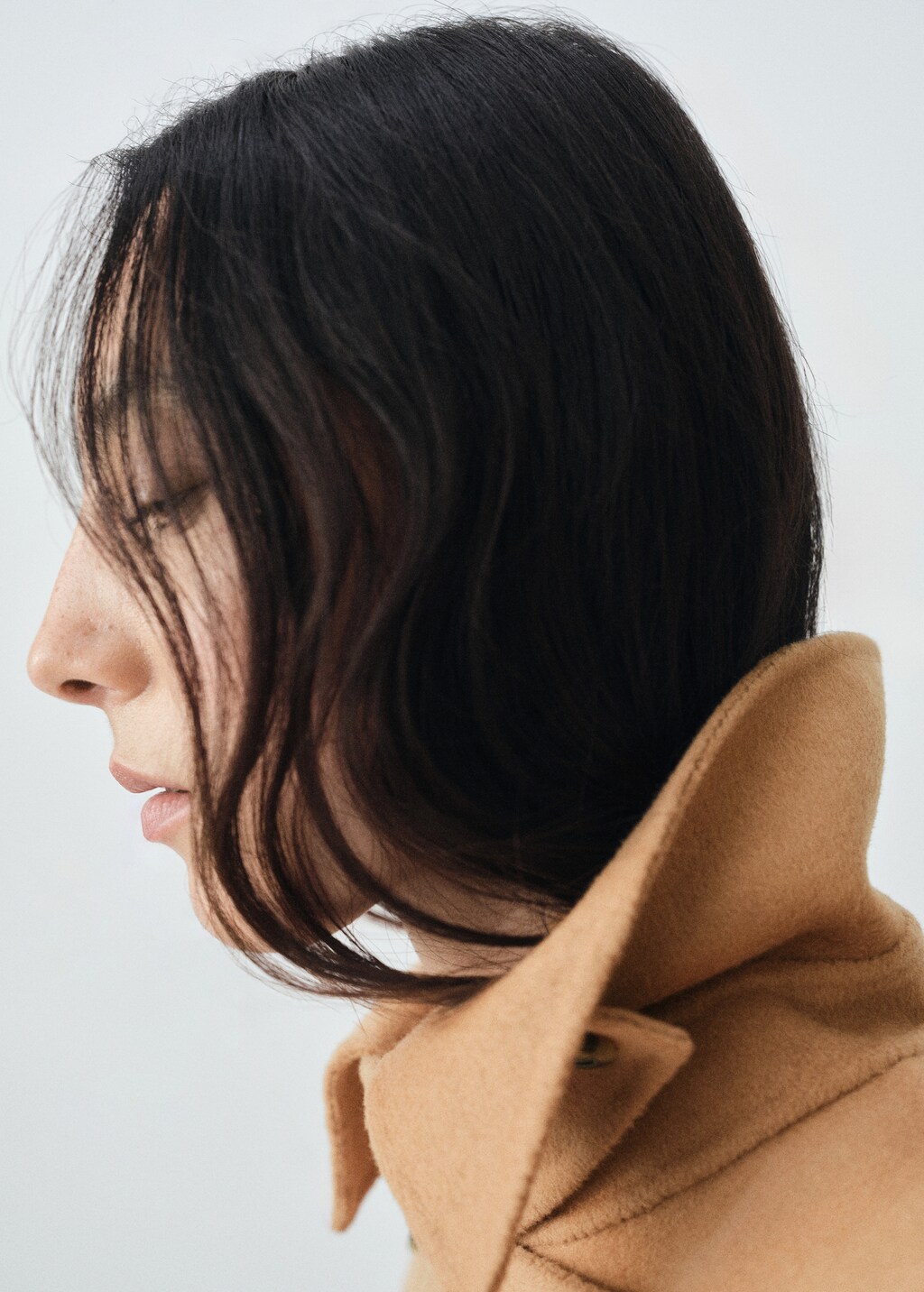 Double-breasted wool coat