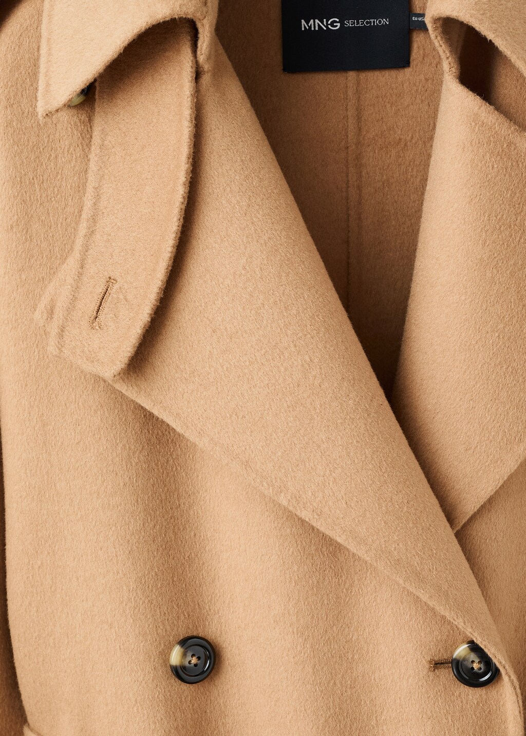 Double-breasted wool coat