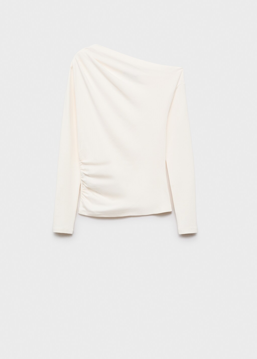 Long-sleeved t-shirt with asymmetrical neckline - image 5
