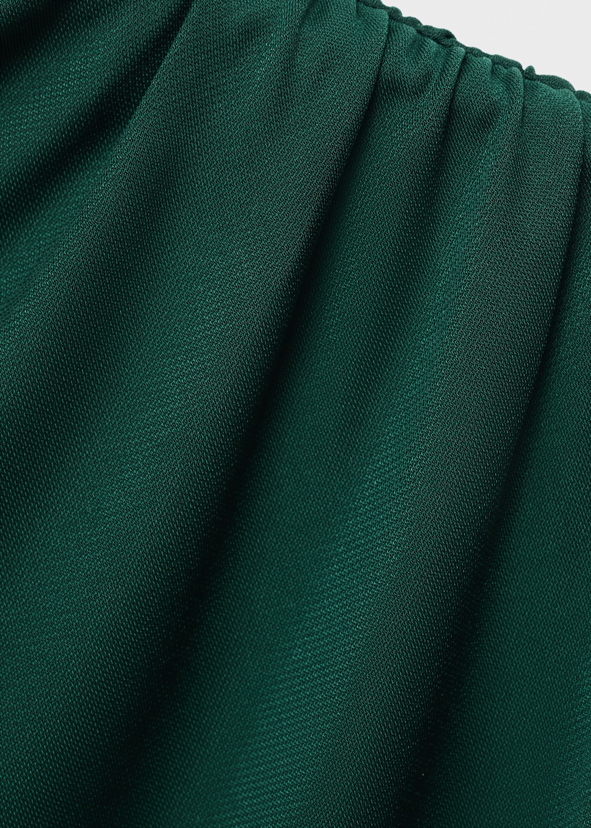 Camiseta cuello asimétrico fruncidos - Detalle del artículo 8, Verde oscuro. Ref: 17045828-00.