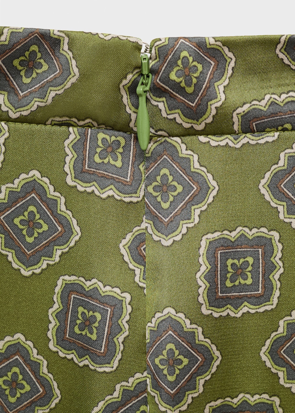 Geometric-print satin pants