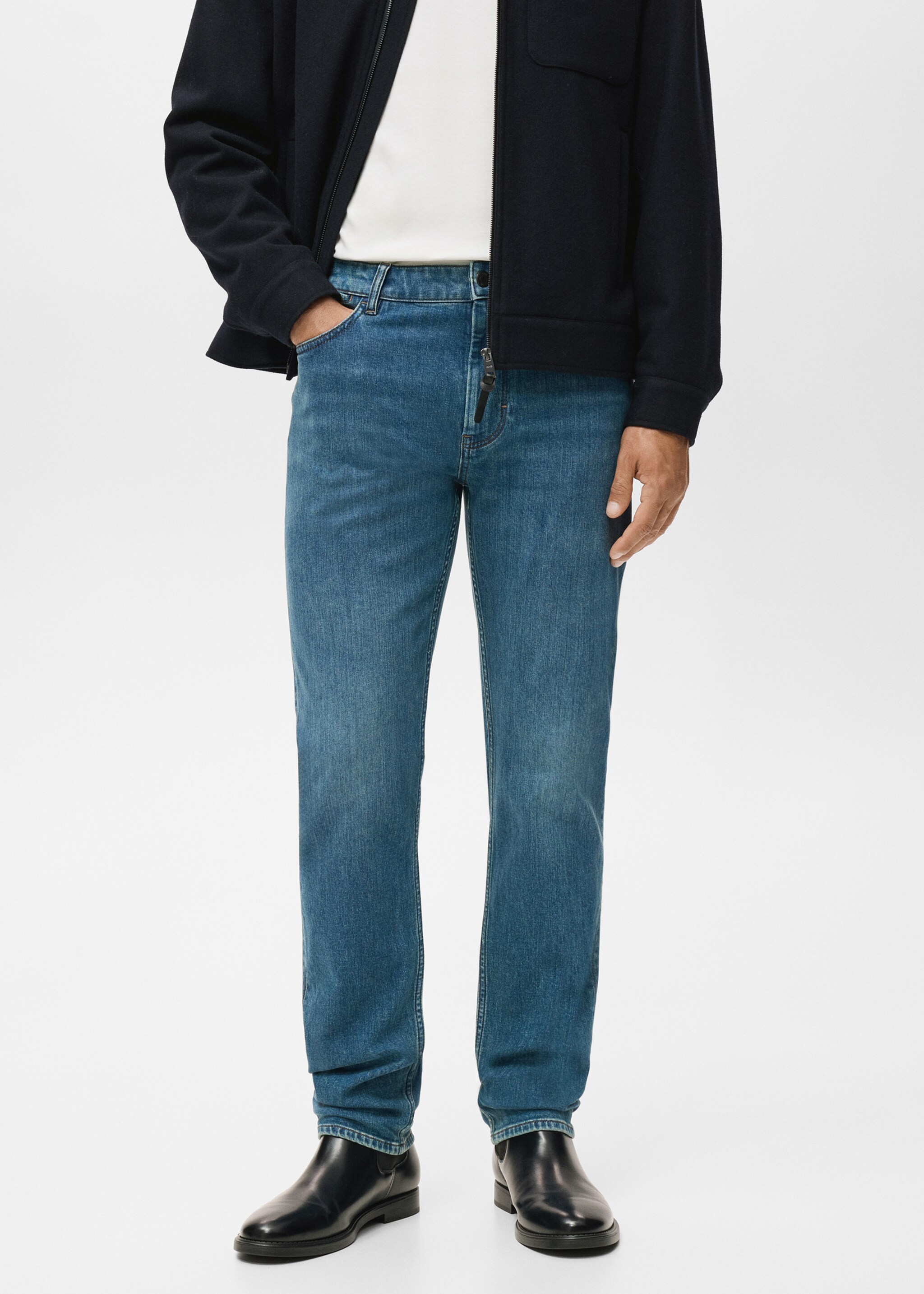 Jeans Patrick slim fit Ultra Soft Touch - Plano medio, Verde menta. Ref: 17045971-00.