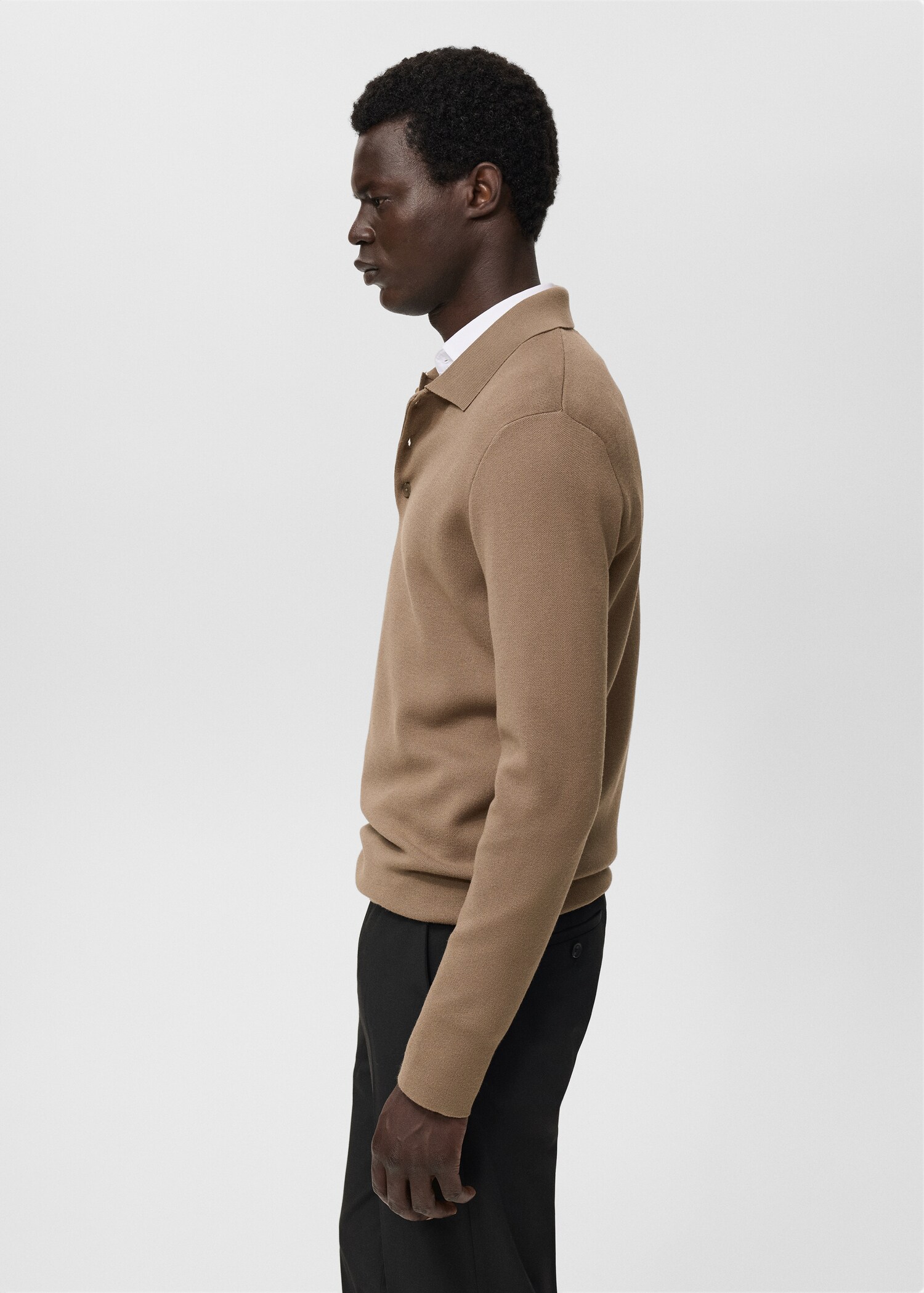 Knitted polo-neck sweater - Details of the article 2