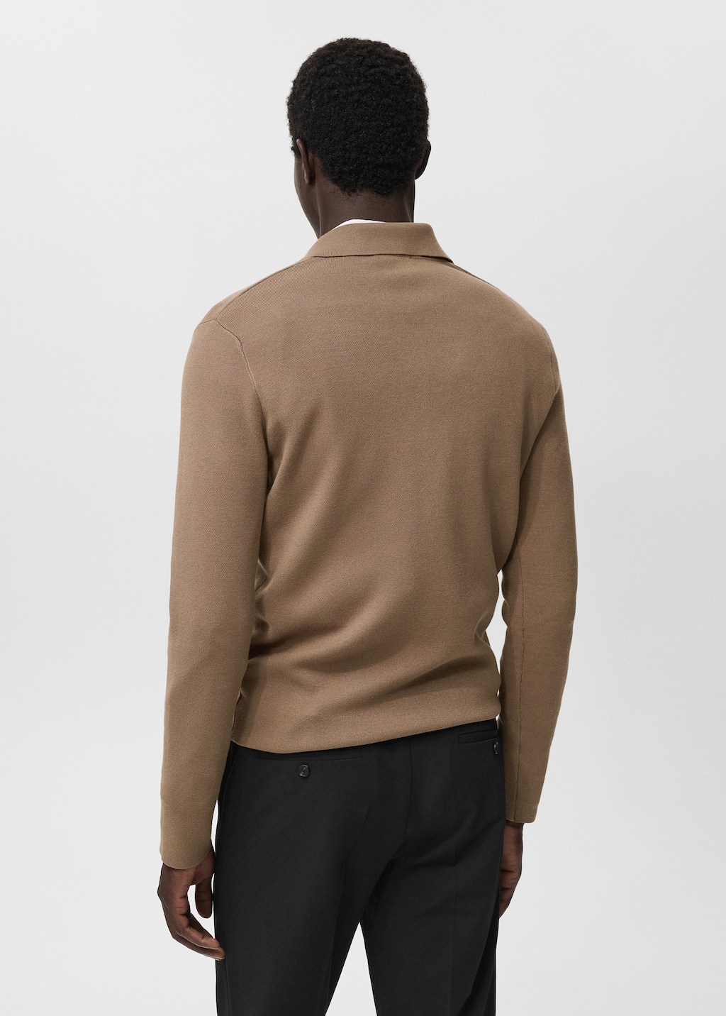 Knitted polo-neck sweater