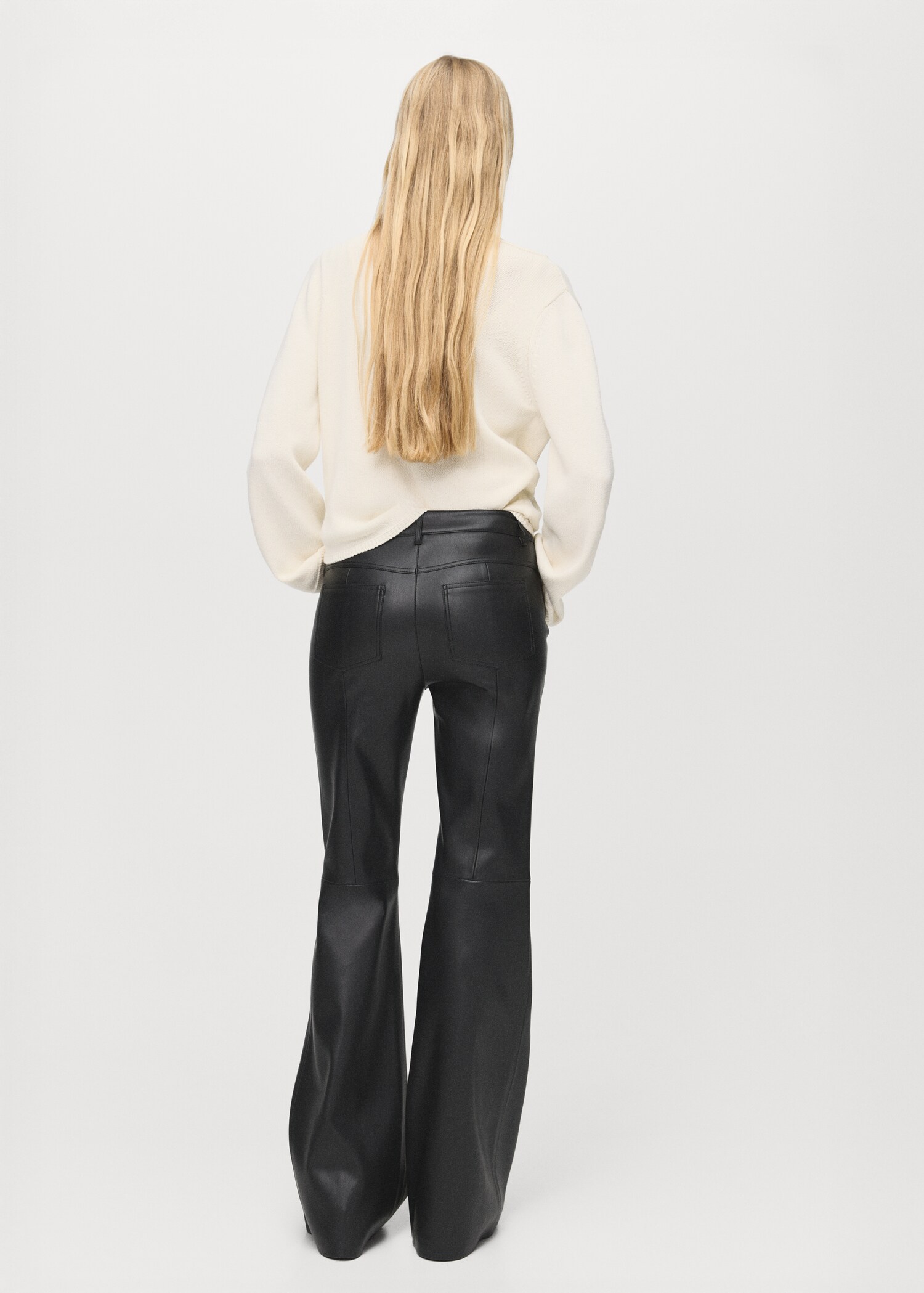 Leather-effect skinny trousers - Reverse of the article